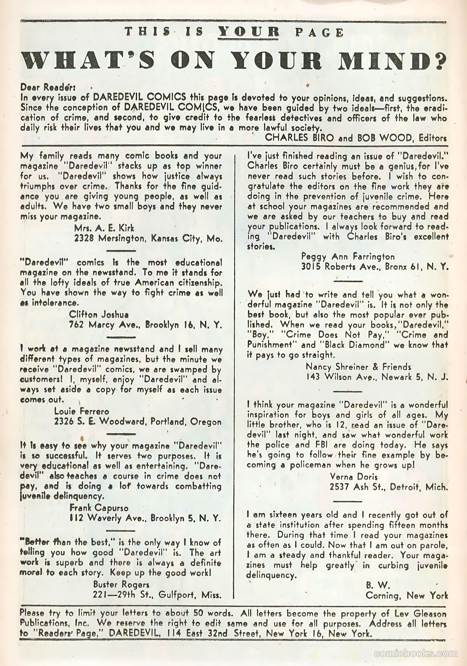 Daredevil Comics #54 (1949, Lev Gleason Publications, Inc.) — page 22 of 51