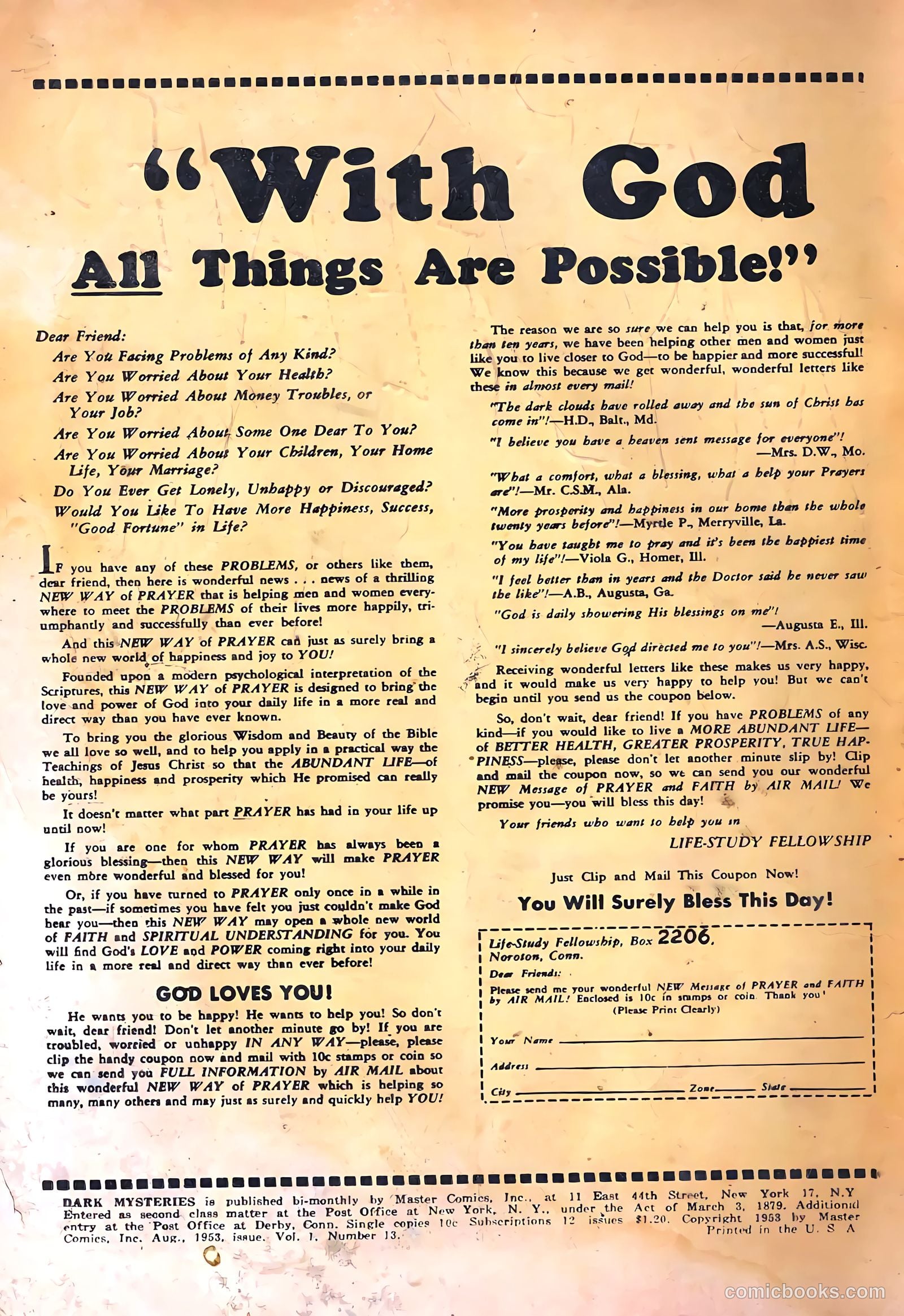 Dark Mysteries #13 (1953, Master Comics) — page 2 of 36