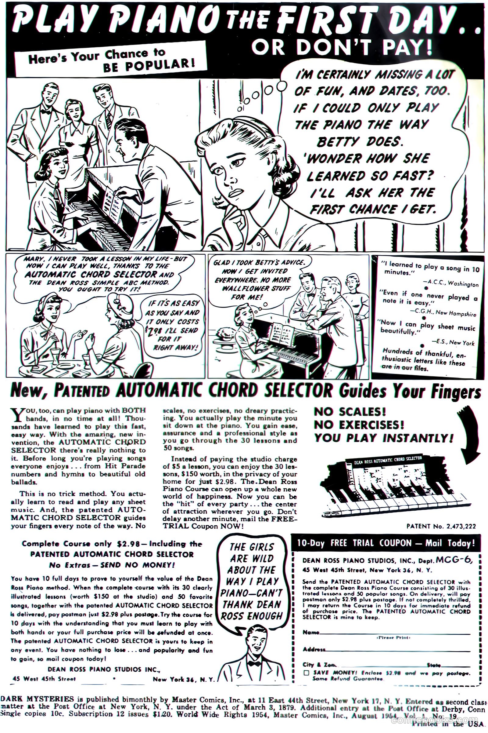 Dark Mysteries #19 (1954, Master Comics) — page 2 of 36