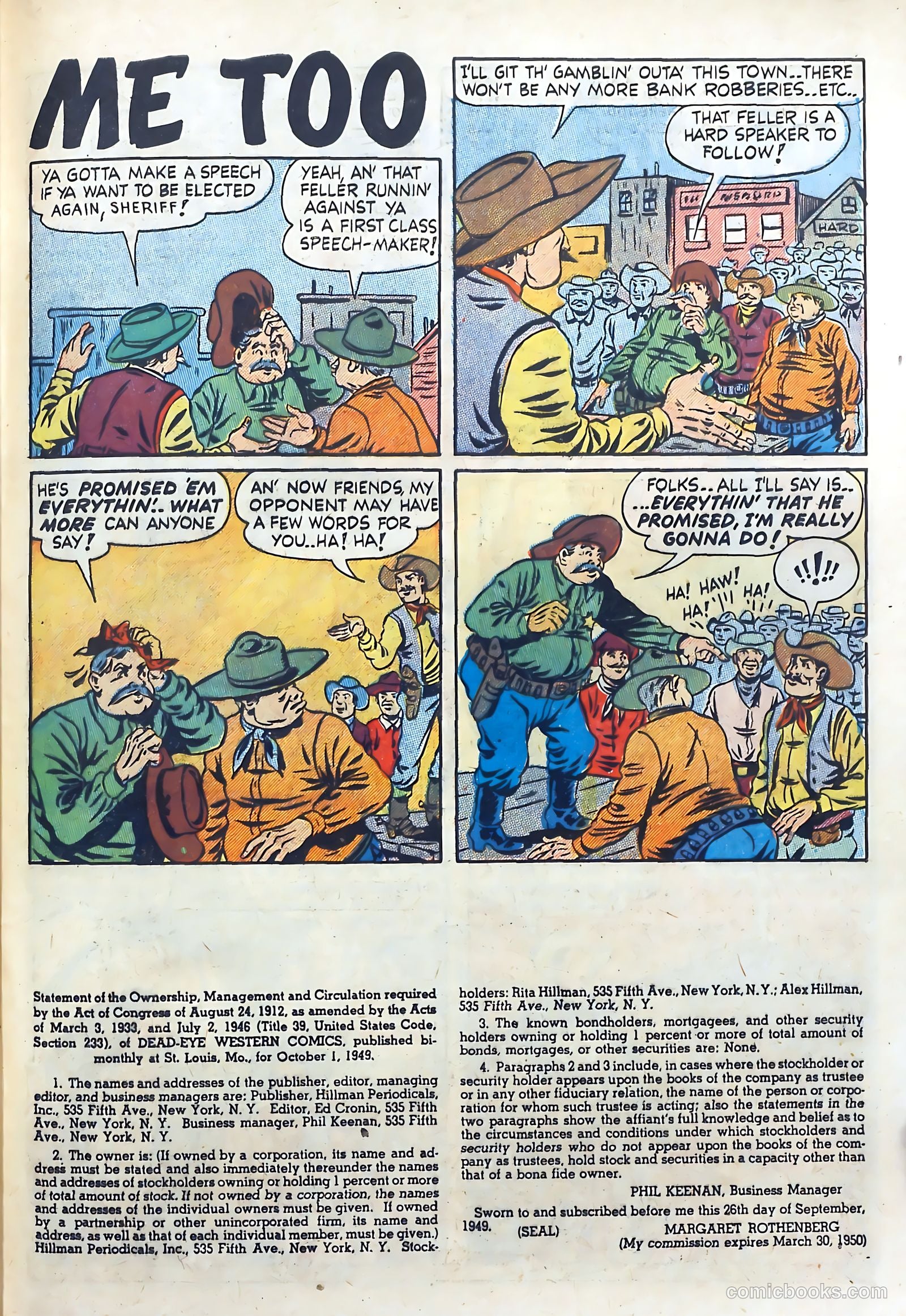 Dead-Eye Western Comics #8 (1950) — page 41 of 52