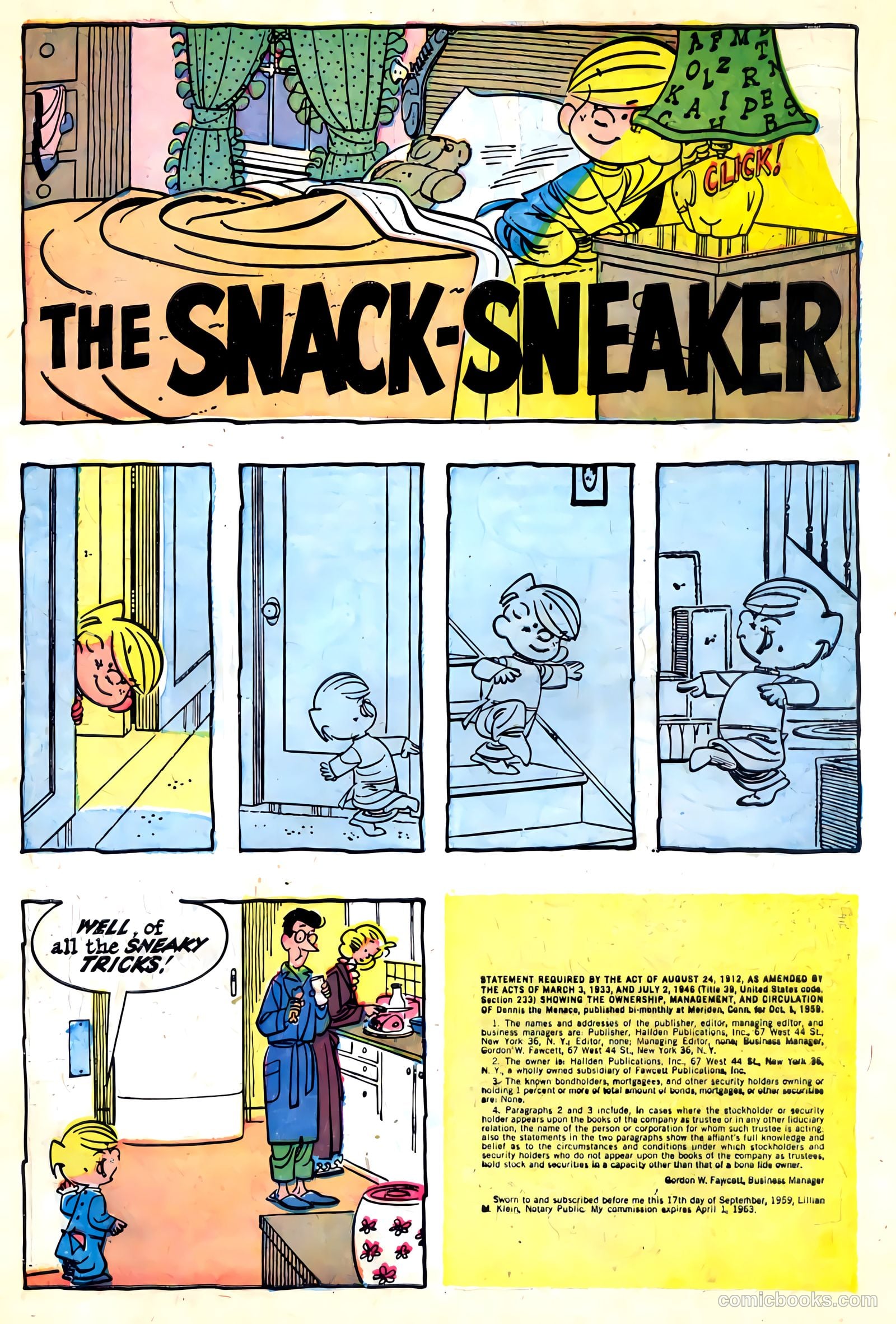 Dennis the Menace #40 (1960, Hallden; Fawcett) — page 27 of 36