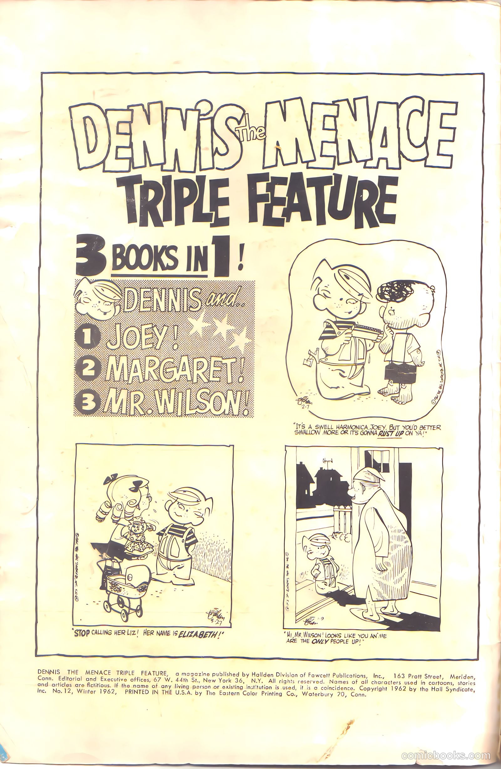 Dennis the Menace Giant #12 (1962, Hallden; Fawcett) — page 2 of 84