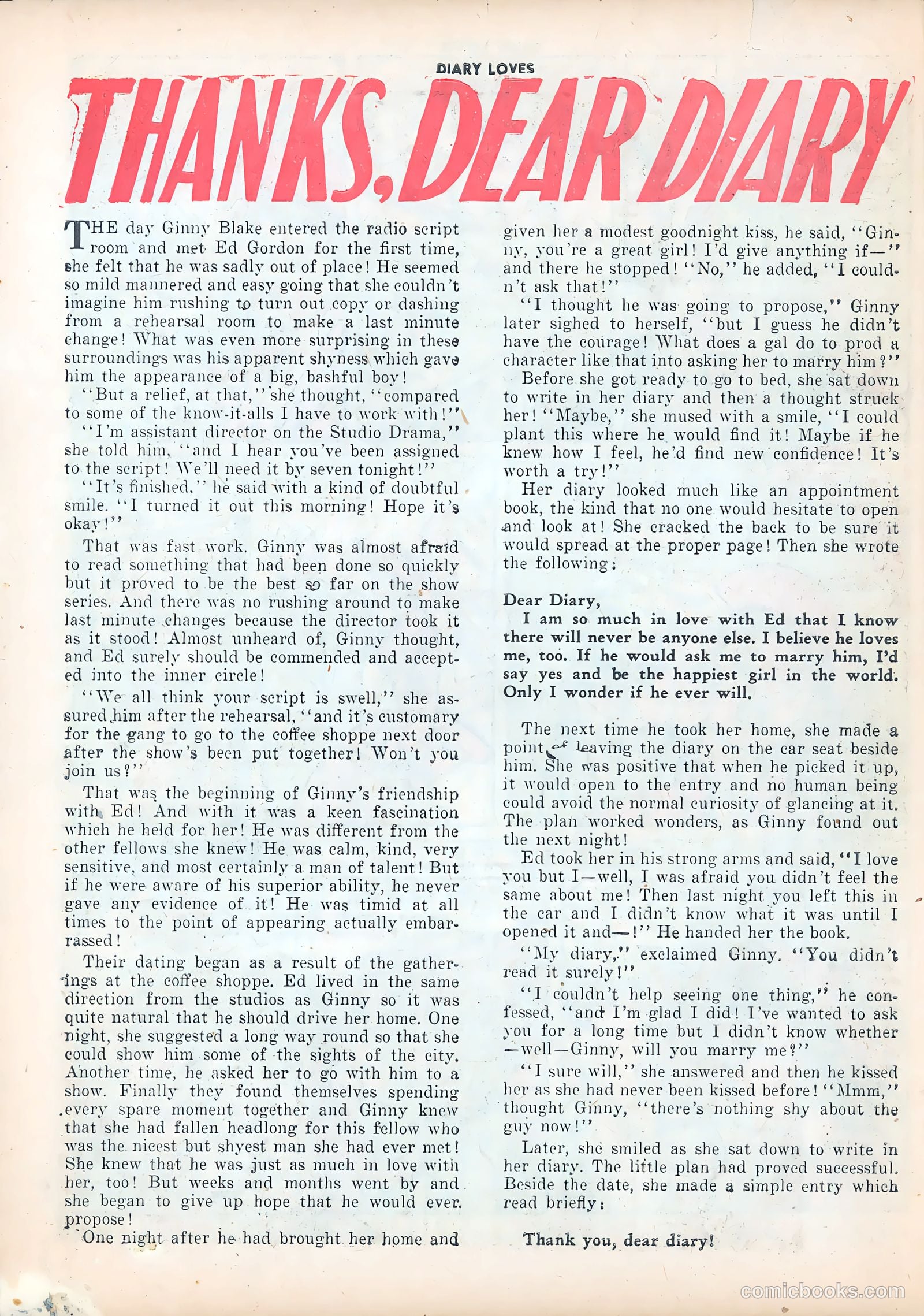 Diary Loves #18 (1952) — page 26 of 34