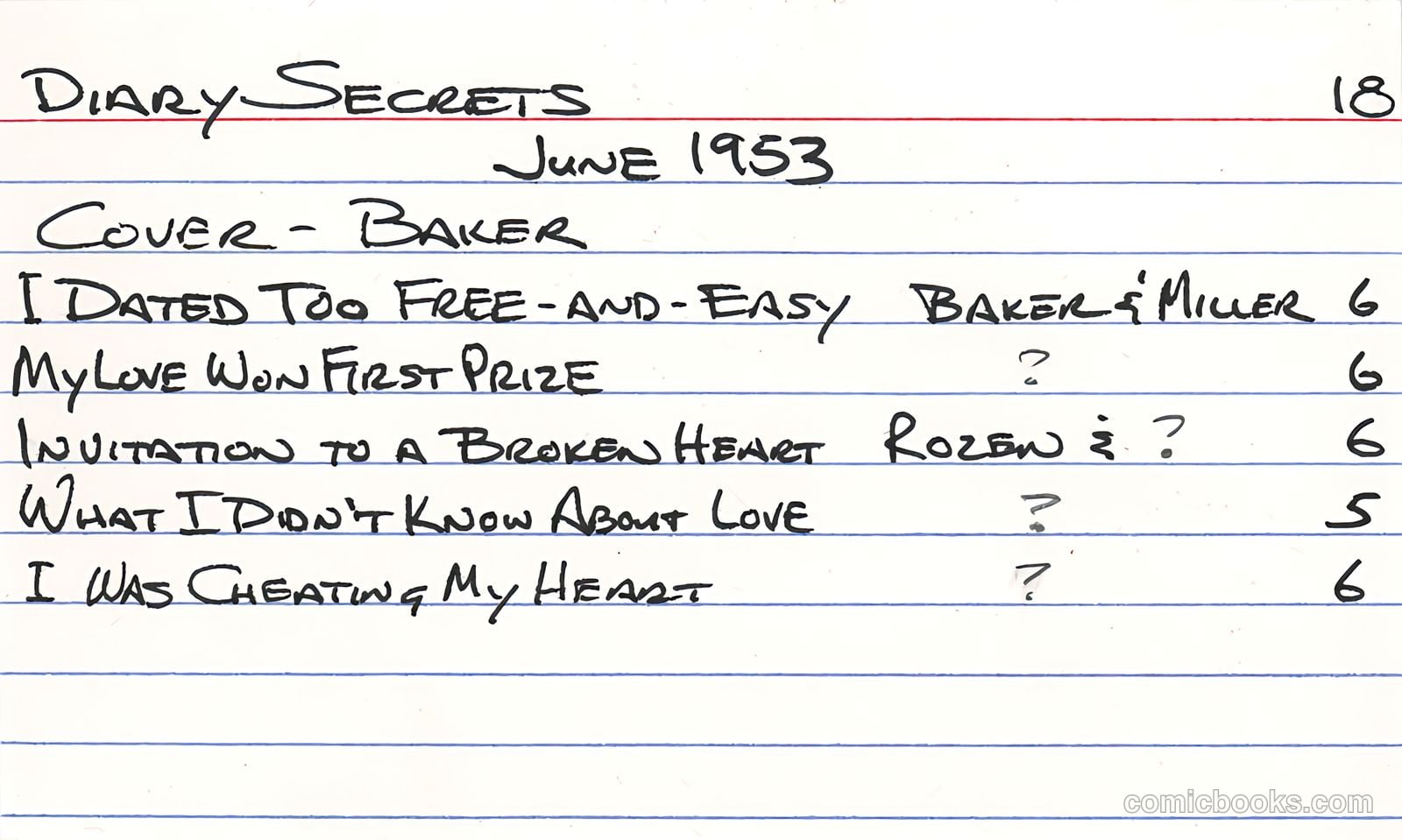 Diary Secrets #18 (1953) — page 37 of 37