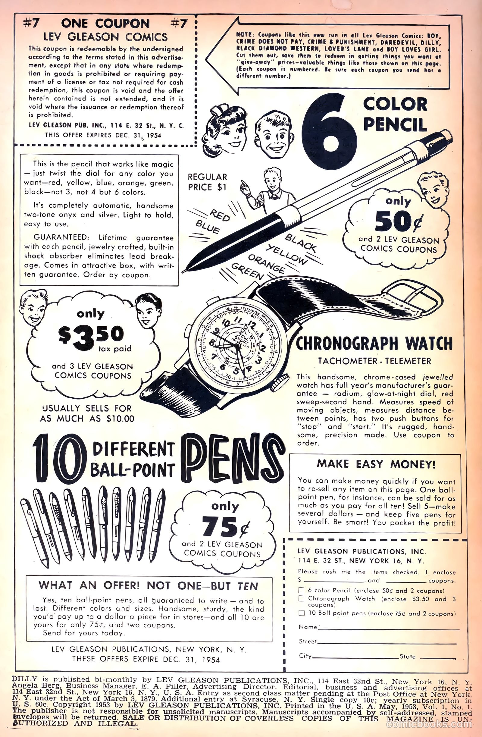 Dilly #1 (1953, Lev Gleason Publications, Inc.) — page 2 of 36