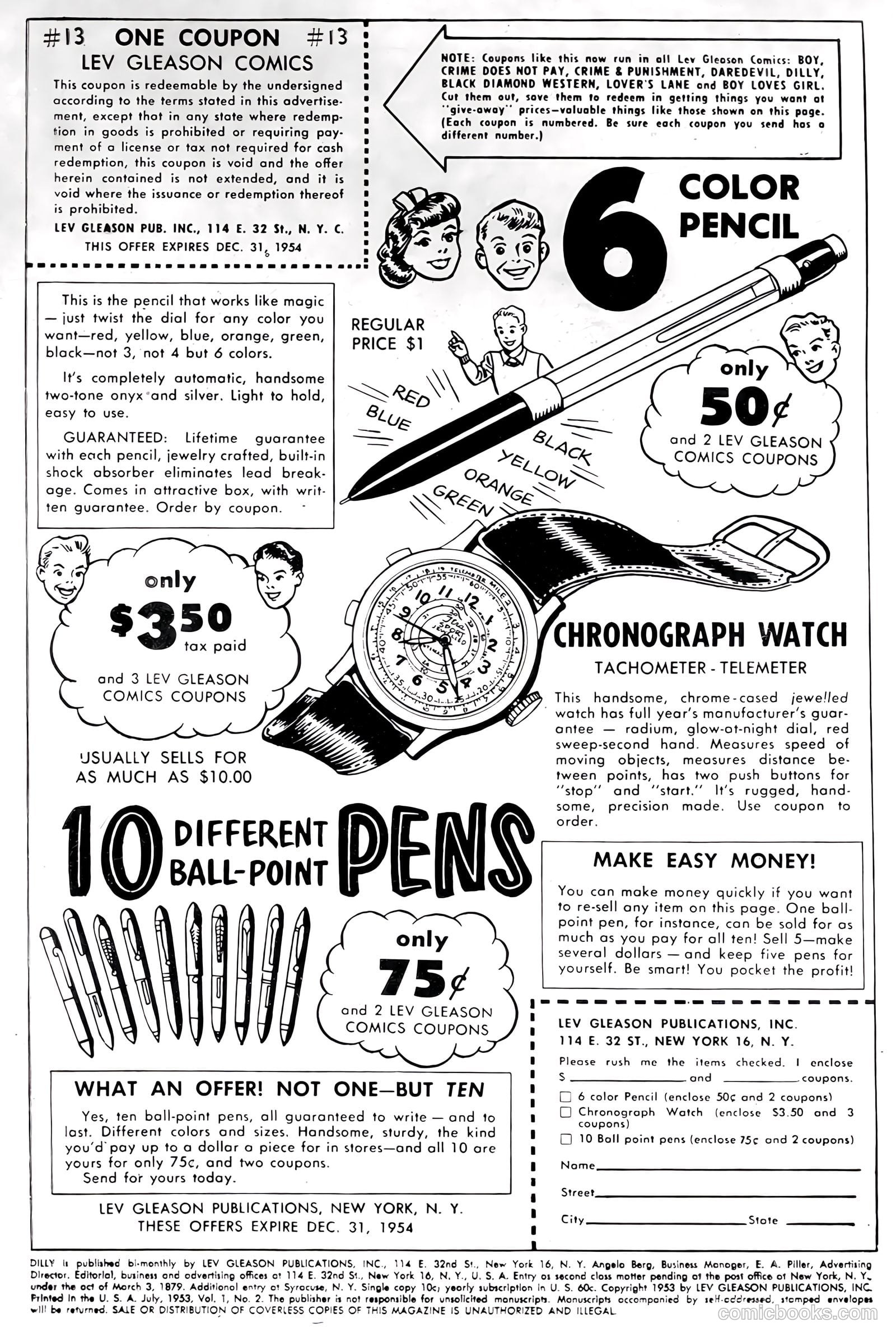 Dilly #2 (1953, Lev Gleason Publications, Inc.) — page 2 of 36
