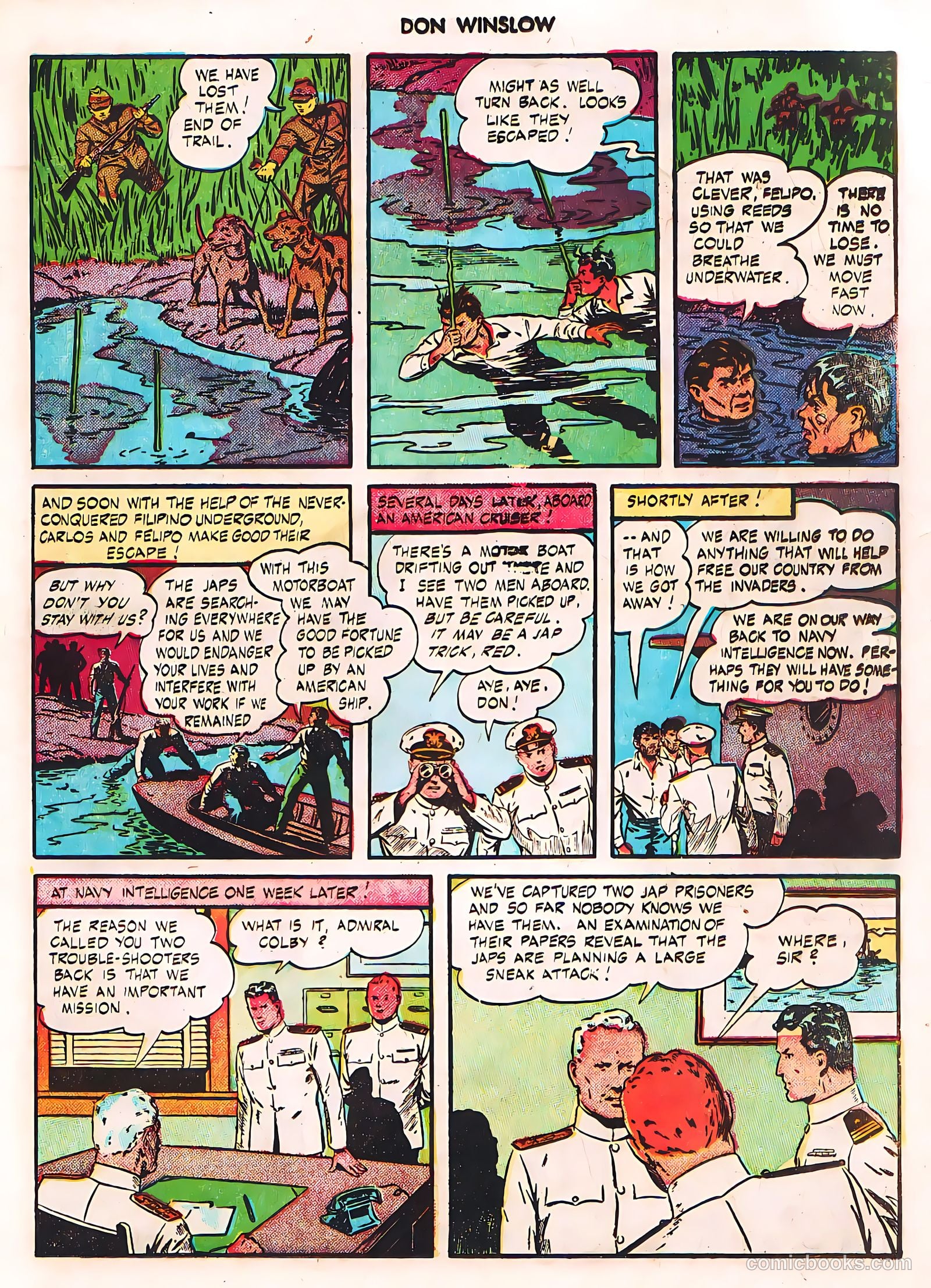 Don Winslow of the Navy #42 (1947, Fawcett) — page 27 of 51