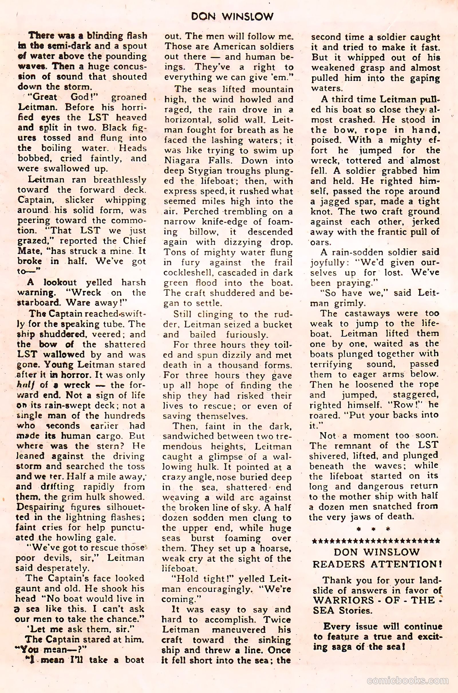 Don Winslow of the Navy #42 (1947, Fawcett) — page 36 of 51