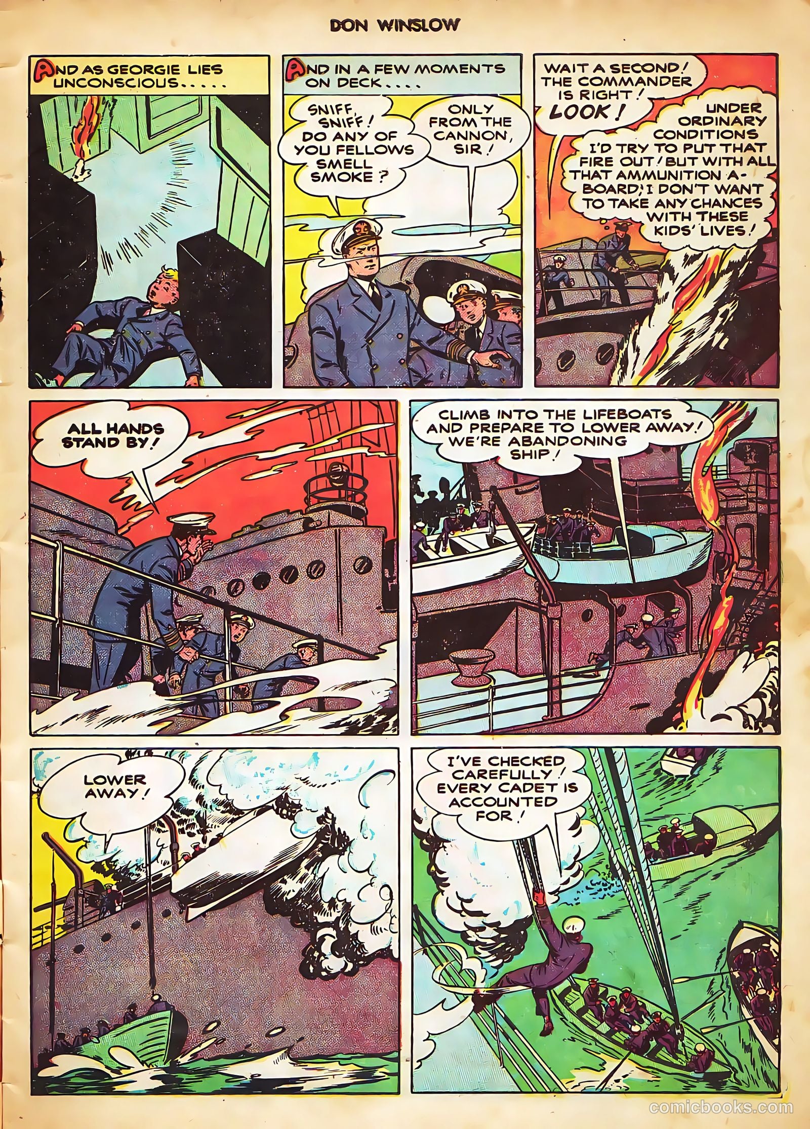 Don Winslow of the Navy #53 (1948, Fawcett) — page 7 of 36