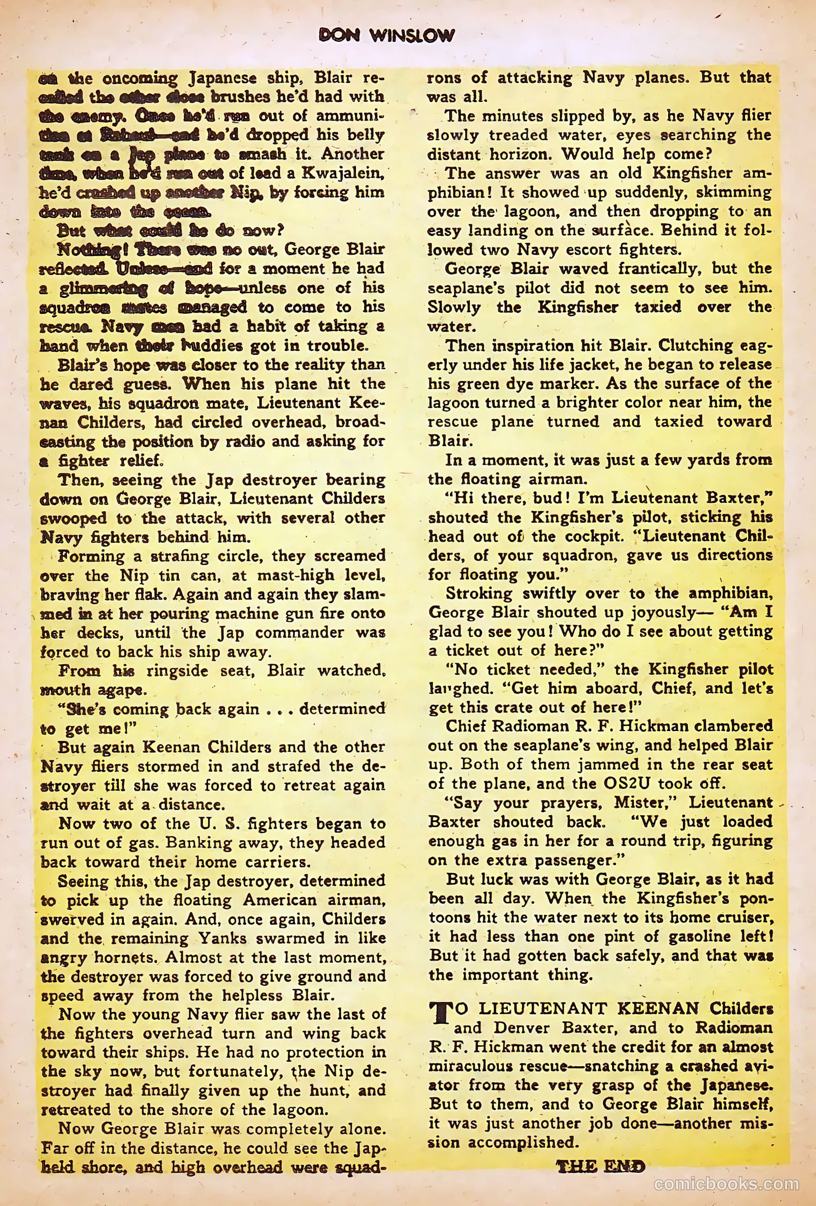 Don Winslow of the Navy #53 (1948, Fawcett) — page 20 of 36