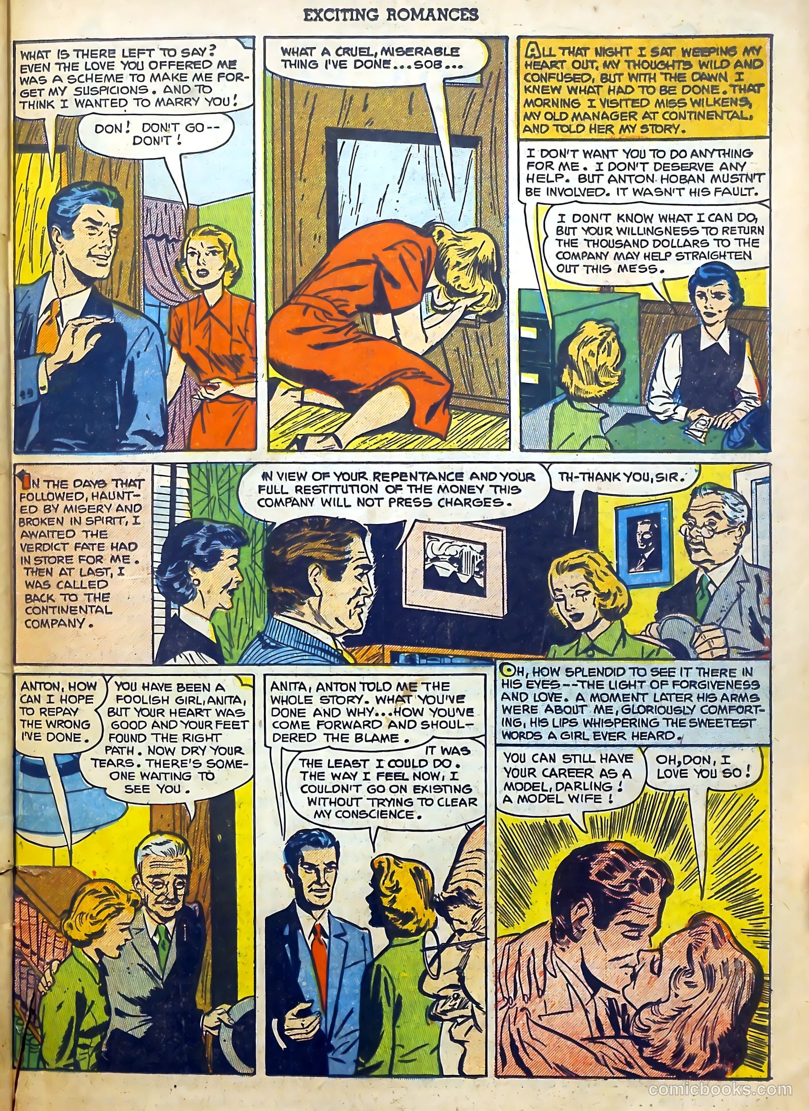 Exciting Romances #10 (1952) — page 23 of 37