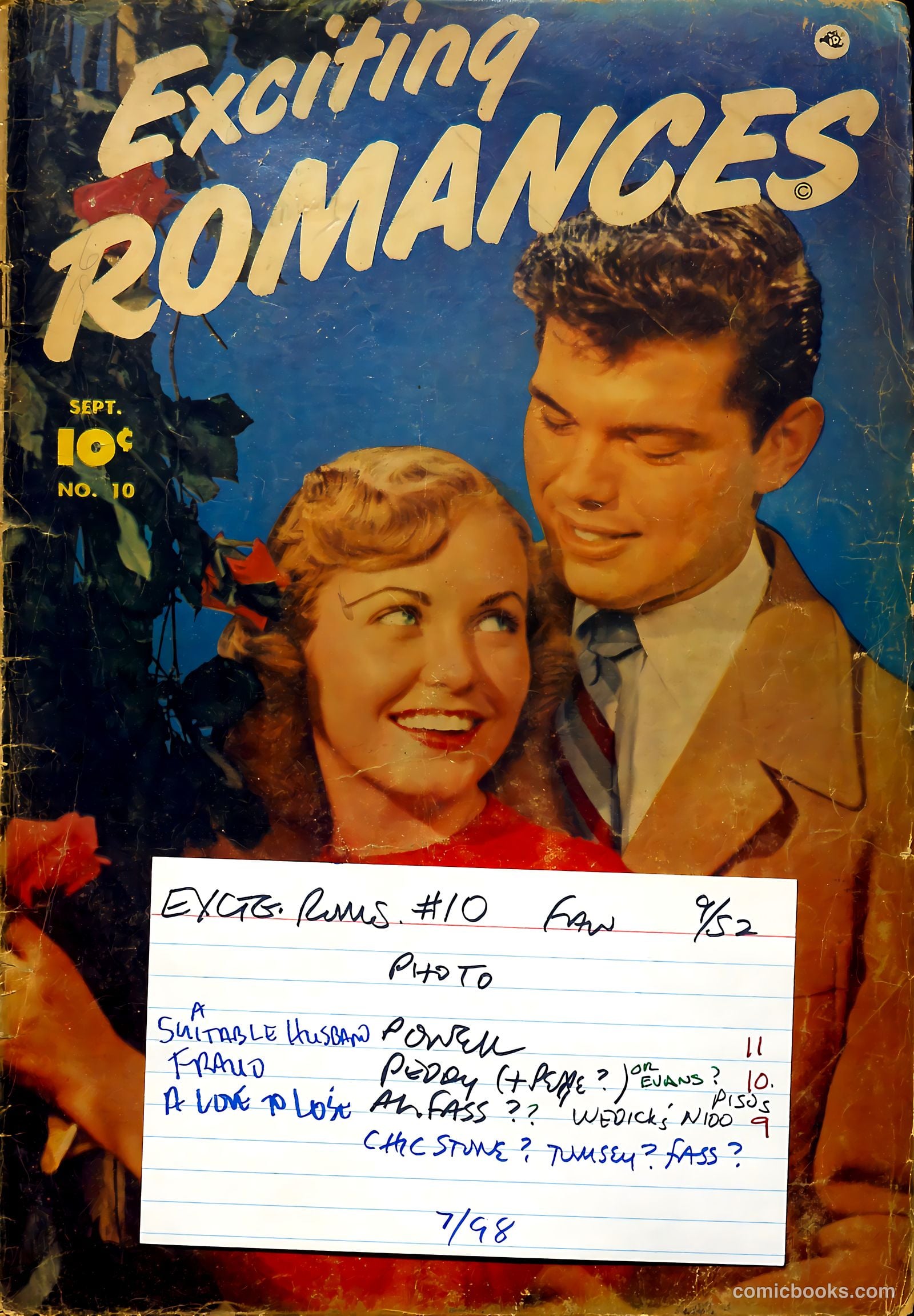 Exciting Romances #10 (1952) — page 37 of 37