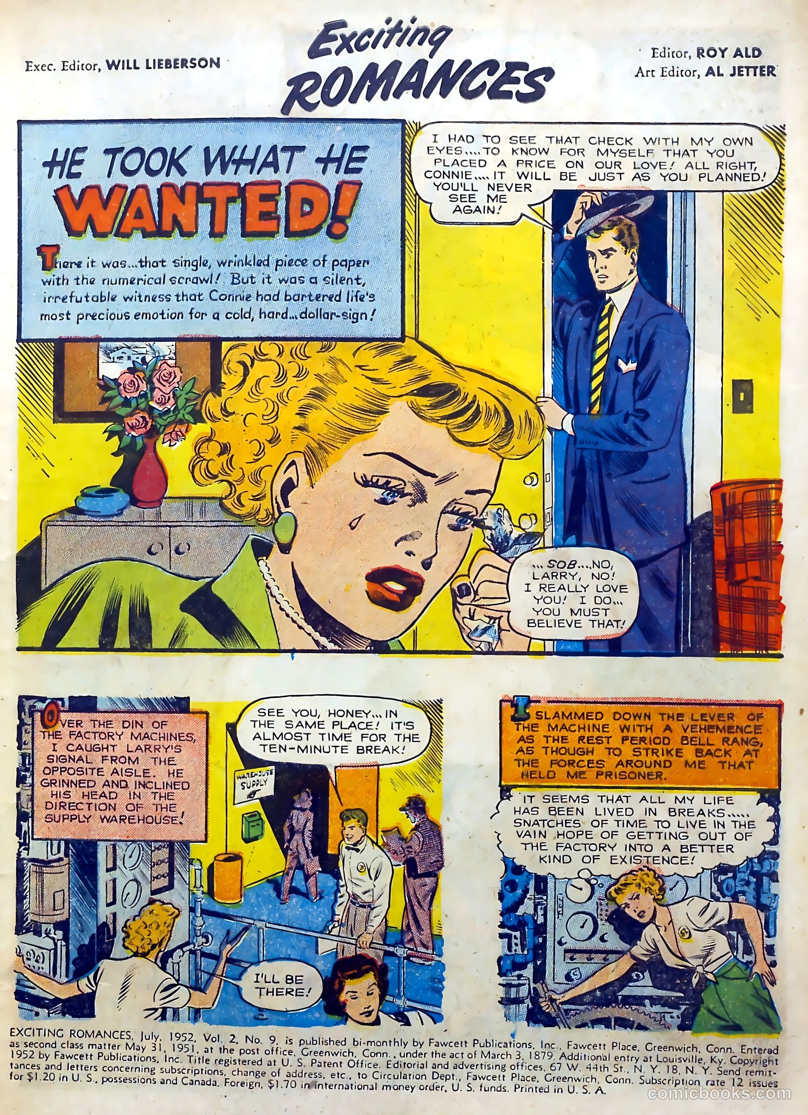 Exciting Romances #9 (1952) — page 3 of 37
