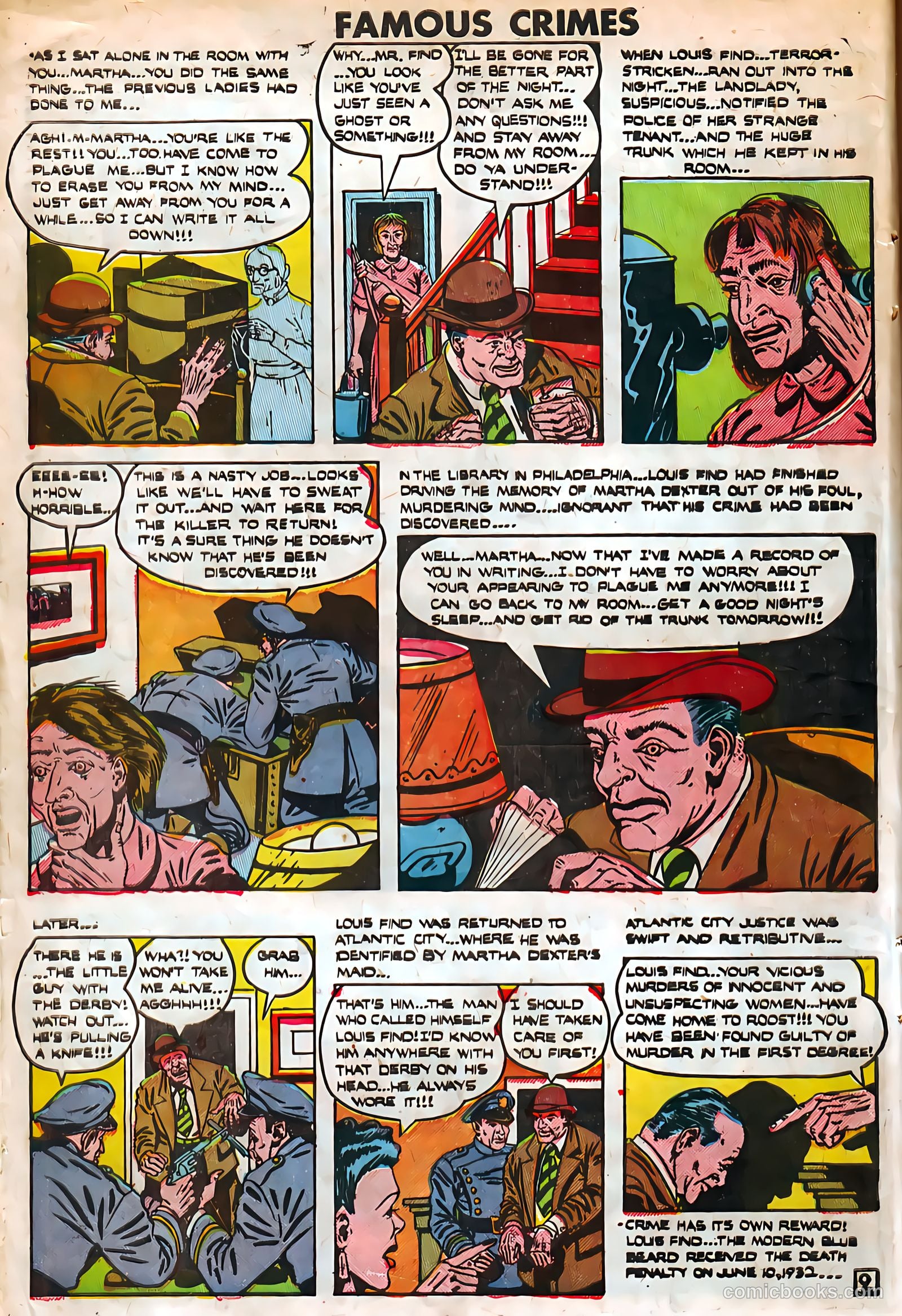 Famous Crimes #16 (1950) — page 10 of 36