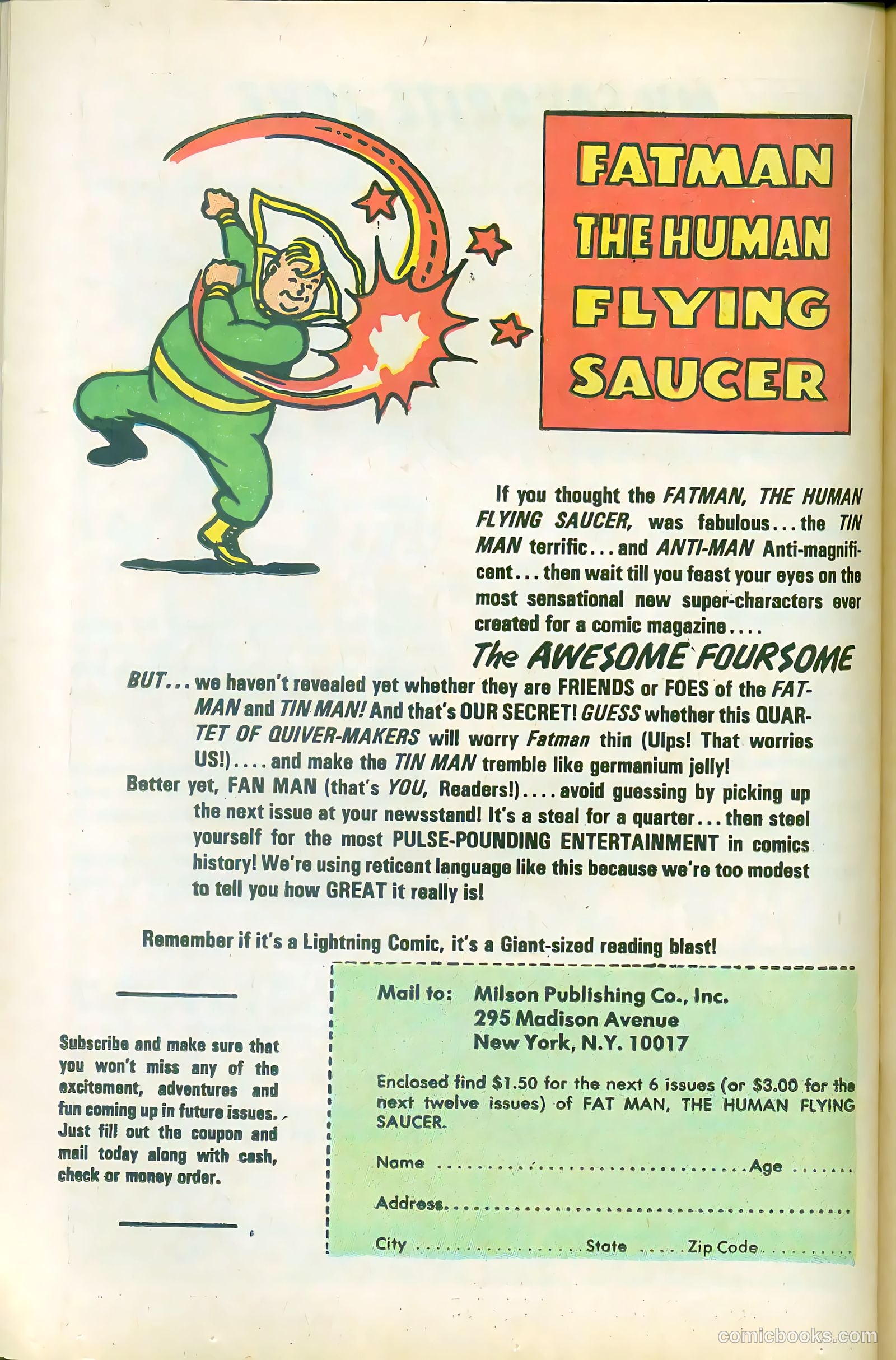 Fatman the Human Flying Saucer #1 (1967) — page 54