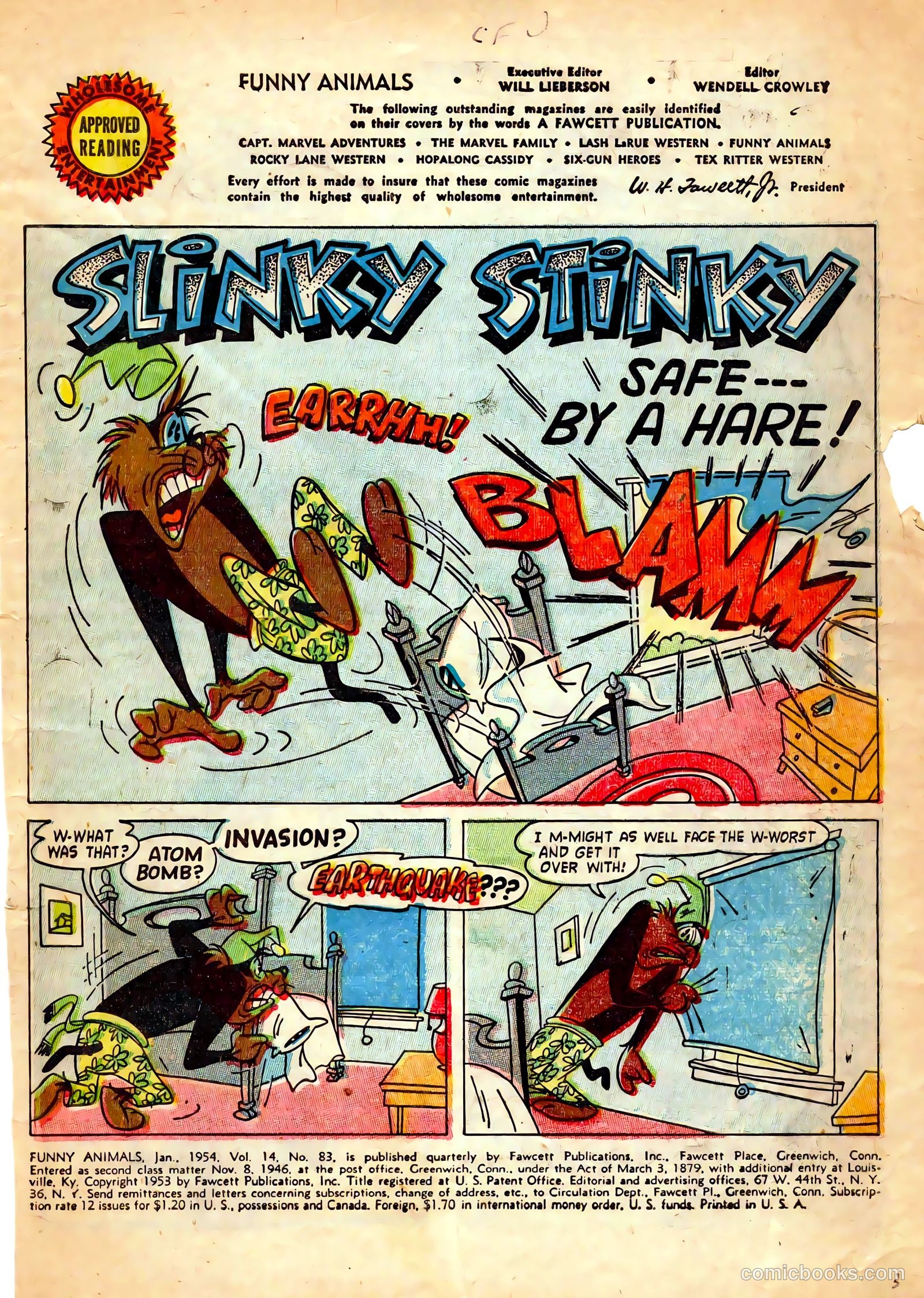 Fawcett's Funny Animals #83 (1954) — page 3 of 32
