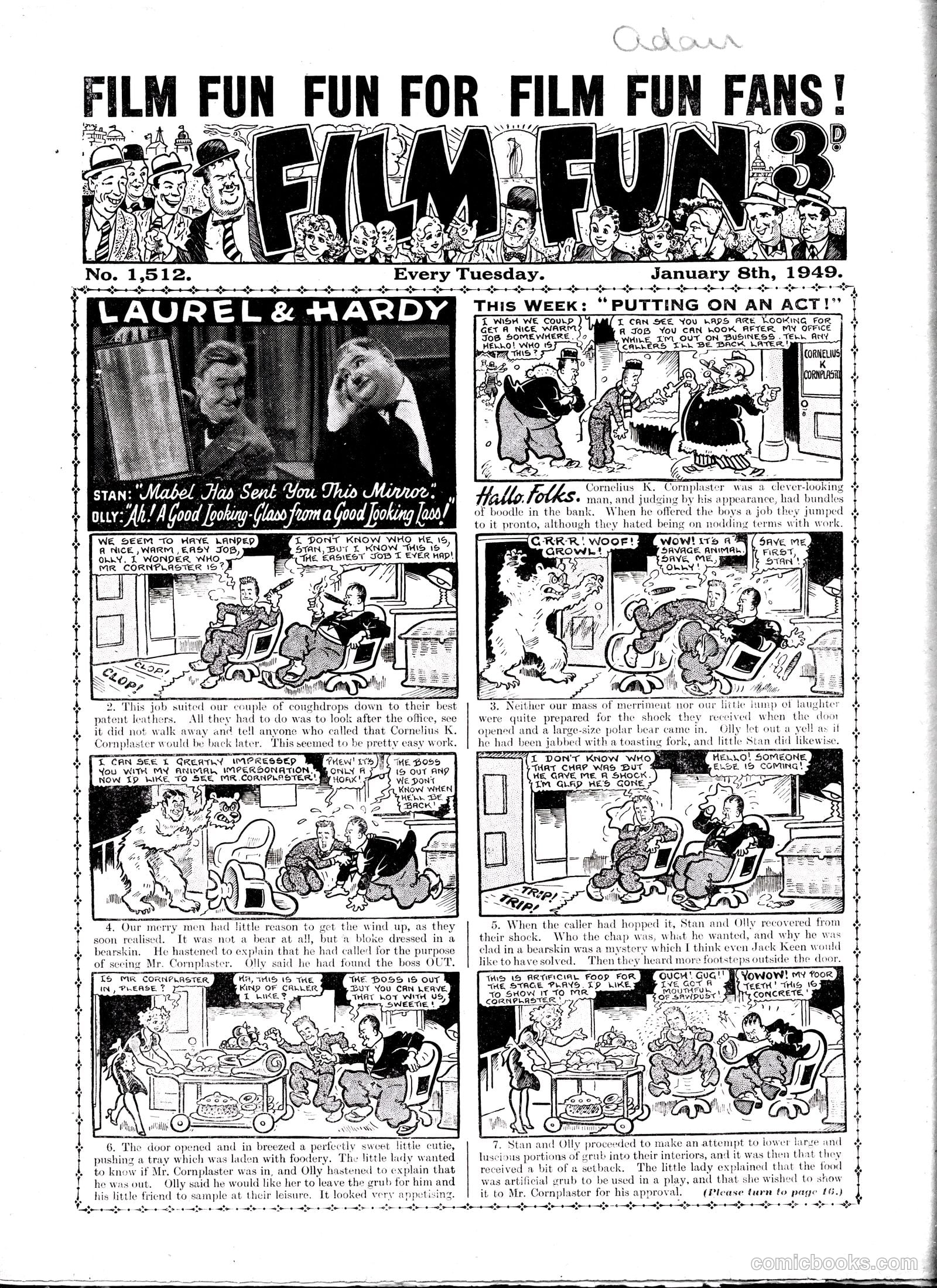 Film Fun #1512 (1949) — page 1 of 15
