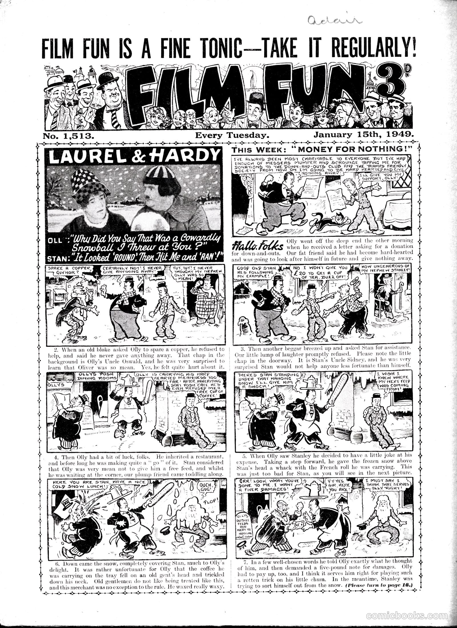 Film Fun #1513 (1949) — page 1 of 15
