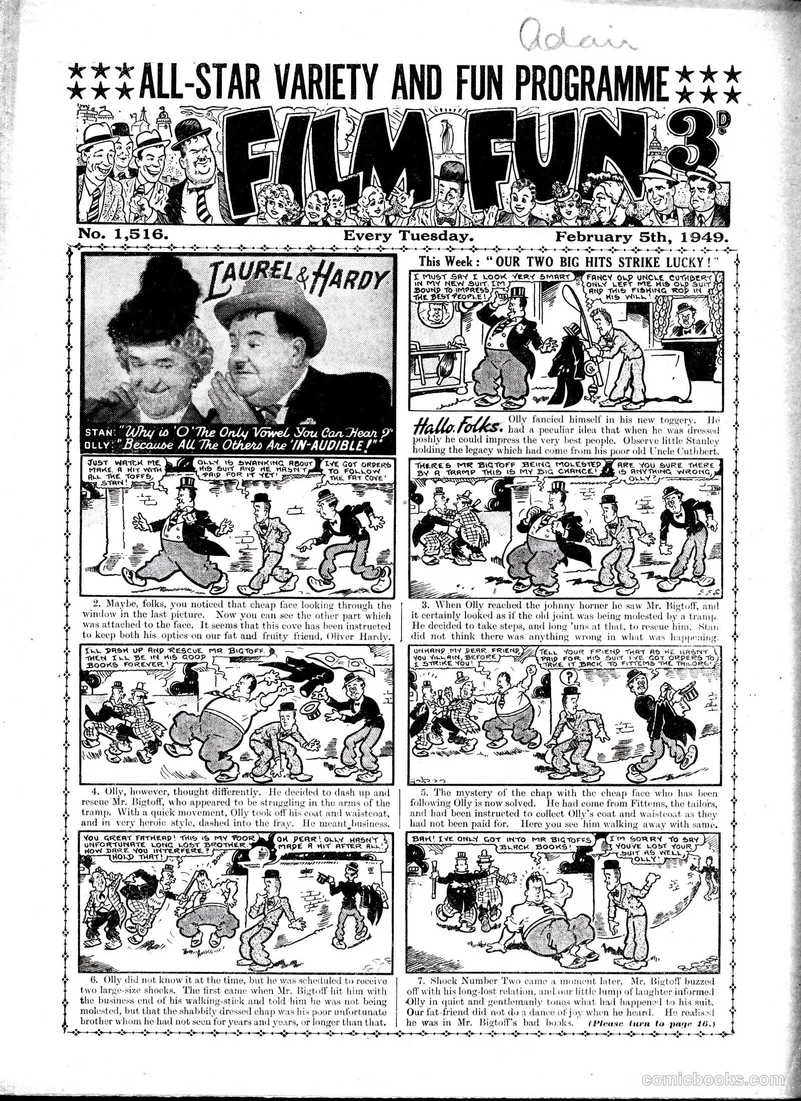 Film Fun #1516 (1949) — page 1 of 15