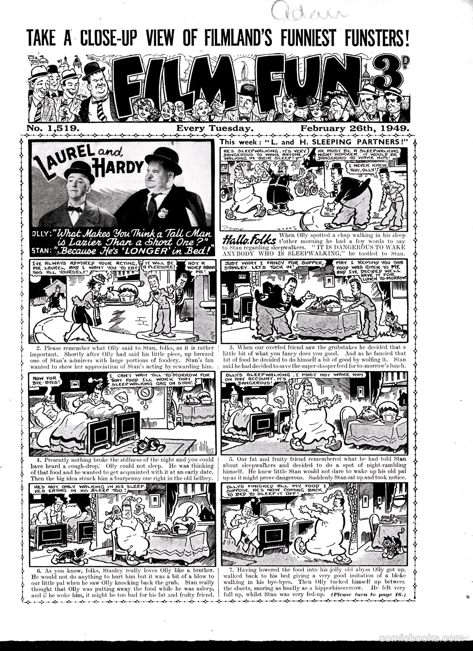 Film Fun #1519 (1949) — page 1 of 15
