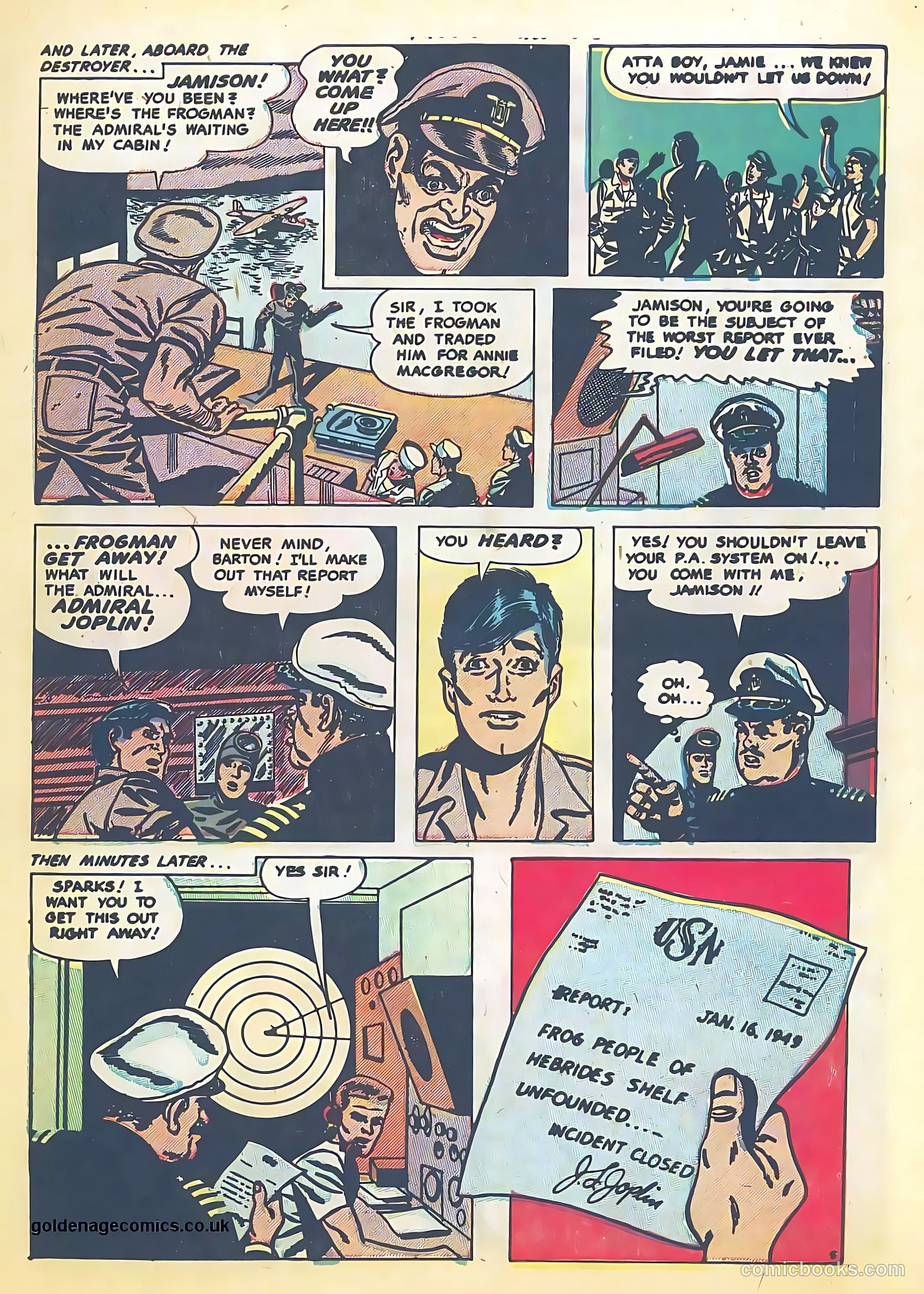 Frogman Comics #5 (1952) — page 7 of 36