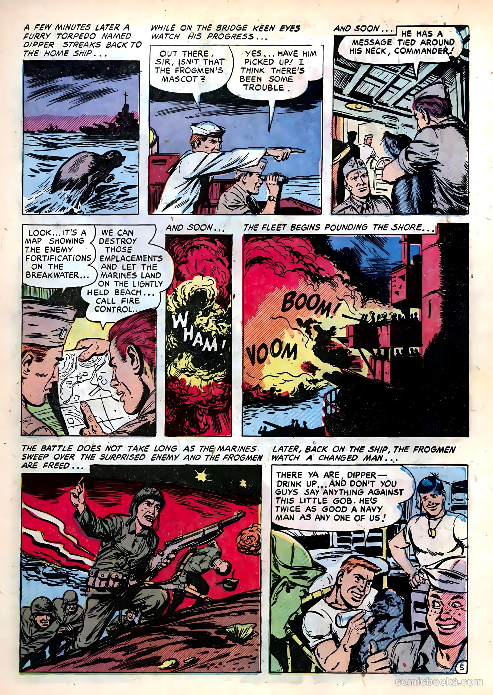 Frogman Comics #6 (1952) — page 7 of 36