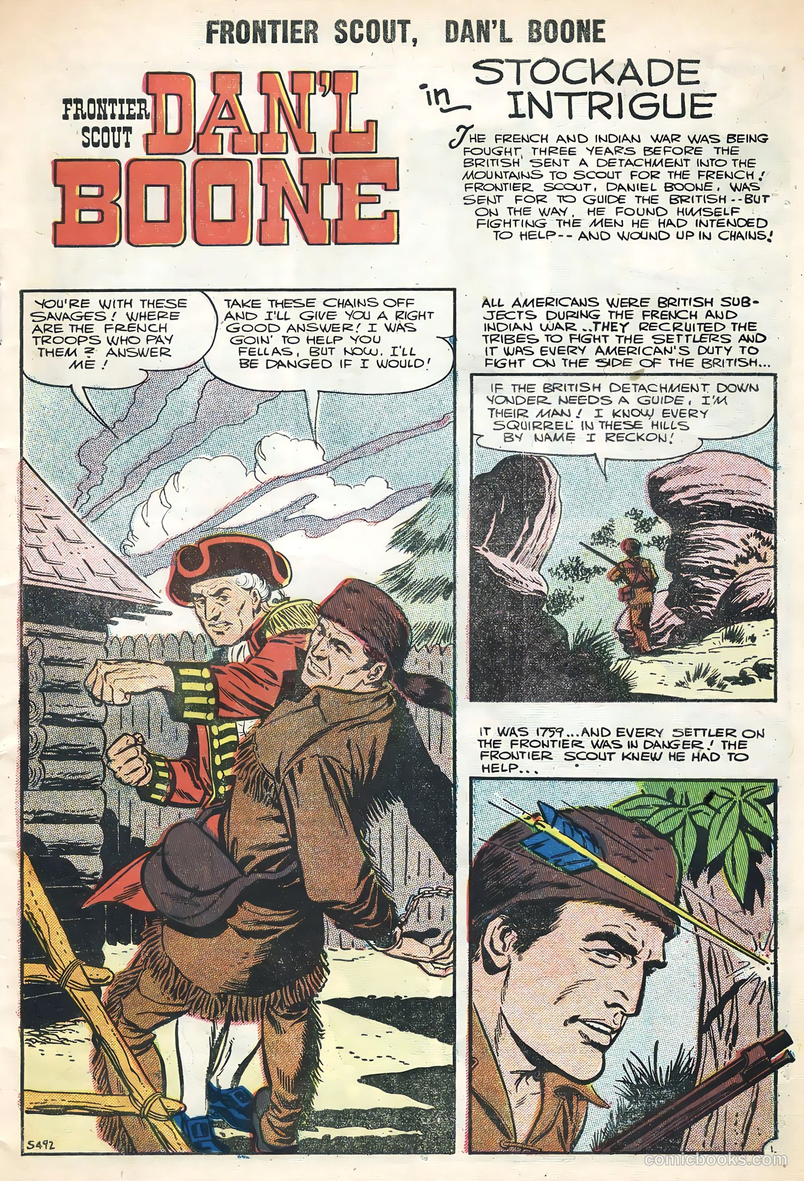Frontier Scout, Dan'l Boone #12 (1956, Charlton) — page 3 of 36
