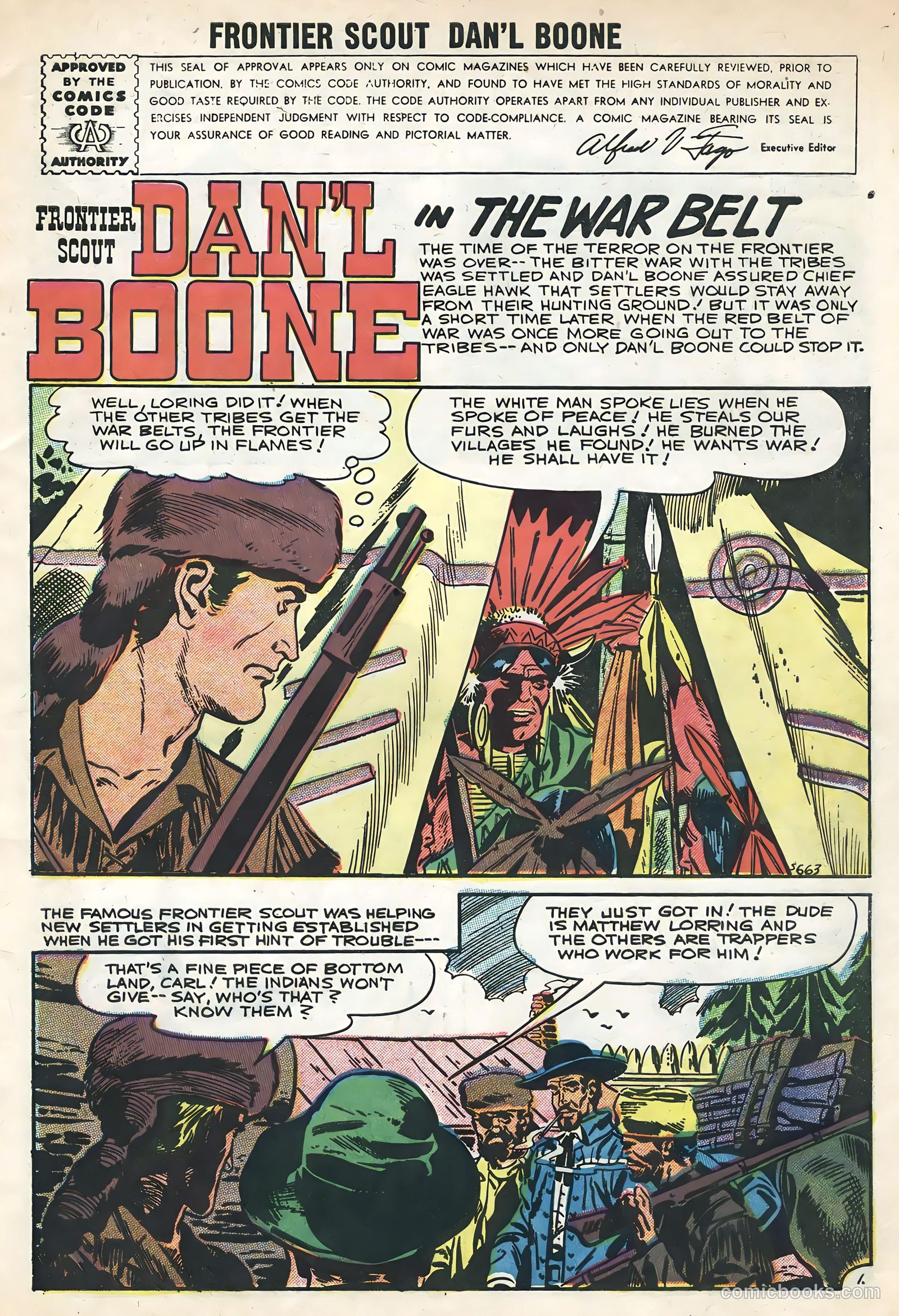 Frontier Scout, Dan'l Boone #13 (1956, Charlton) — page 3 of 36