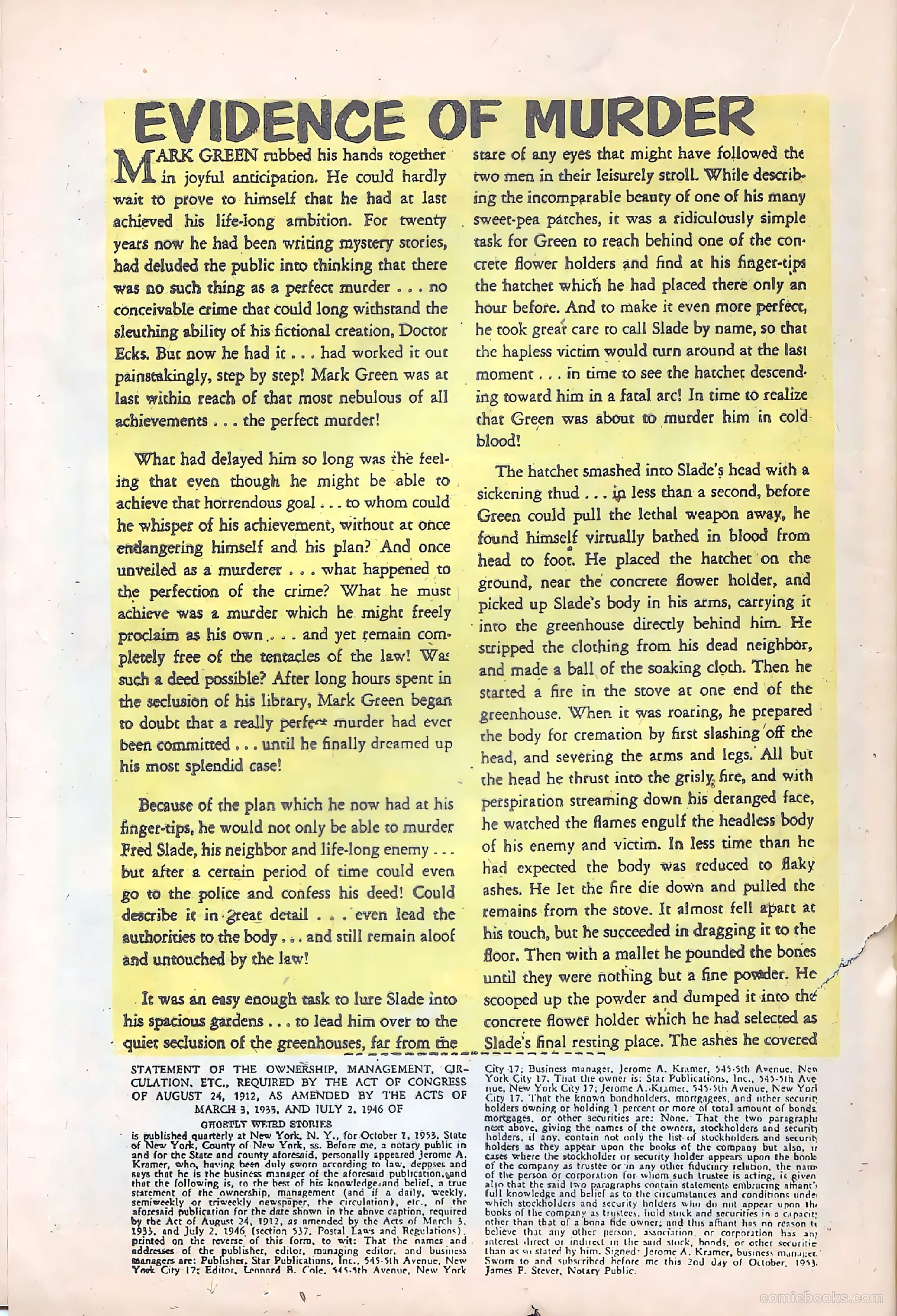 Ghostly Weird Stories #122 (1954) — page 21