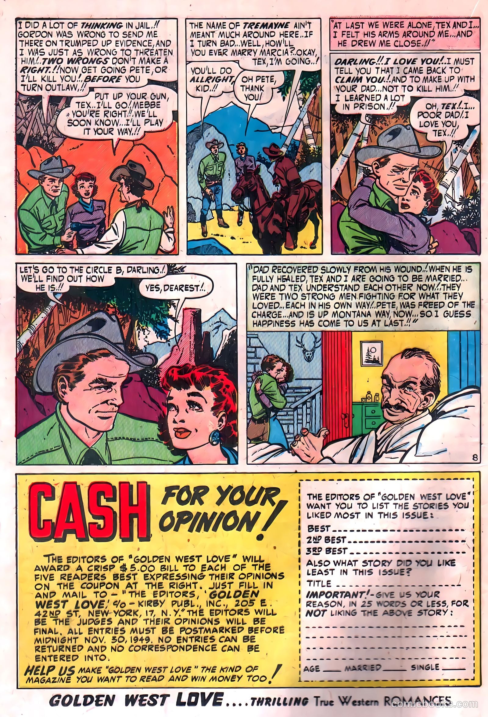 Golden West Love #1 (1949) — page 30 of 52