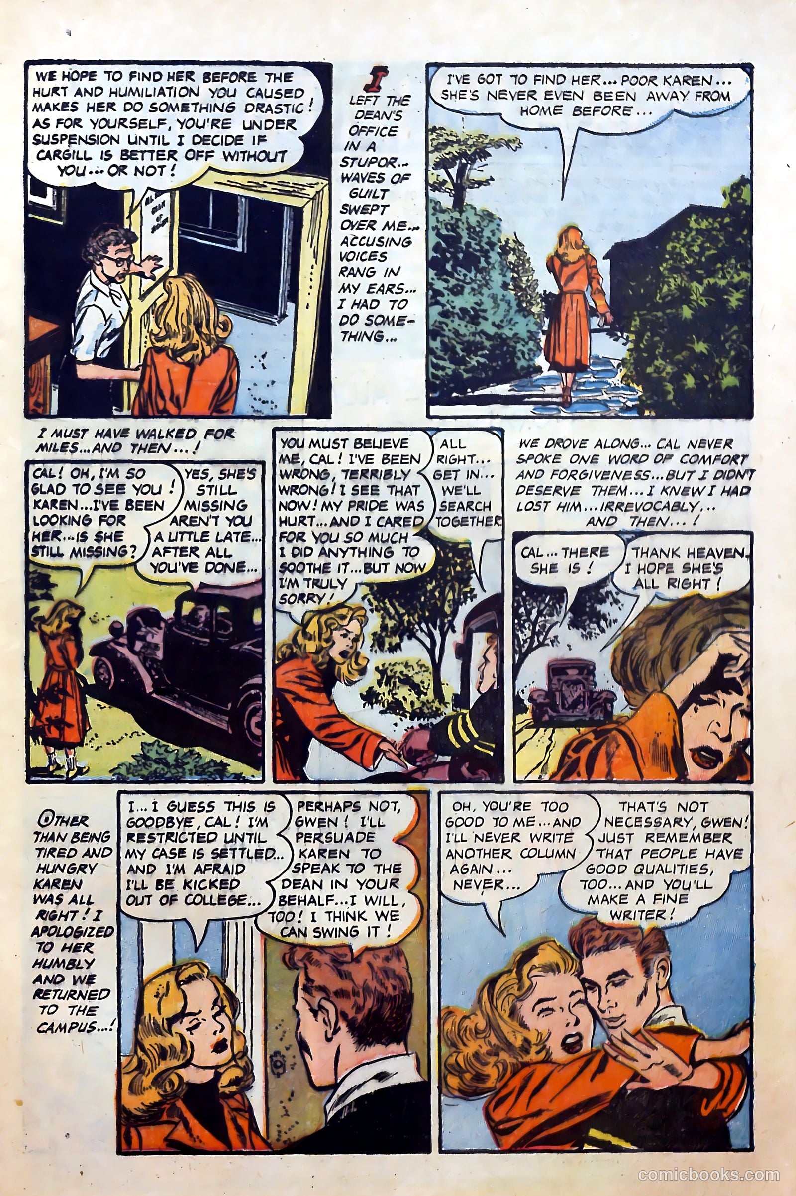 Great Lover Romances #21 (1954) — page 9 of 36