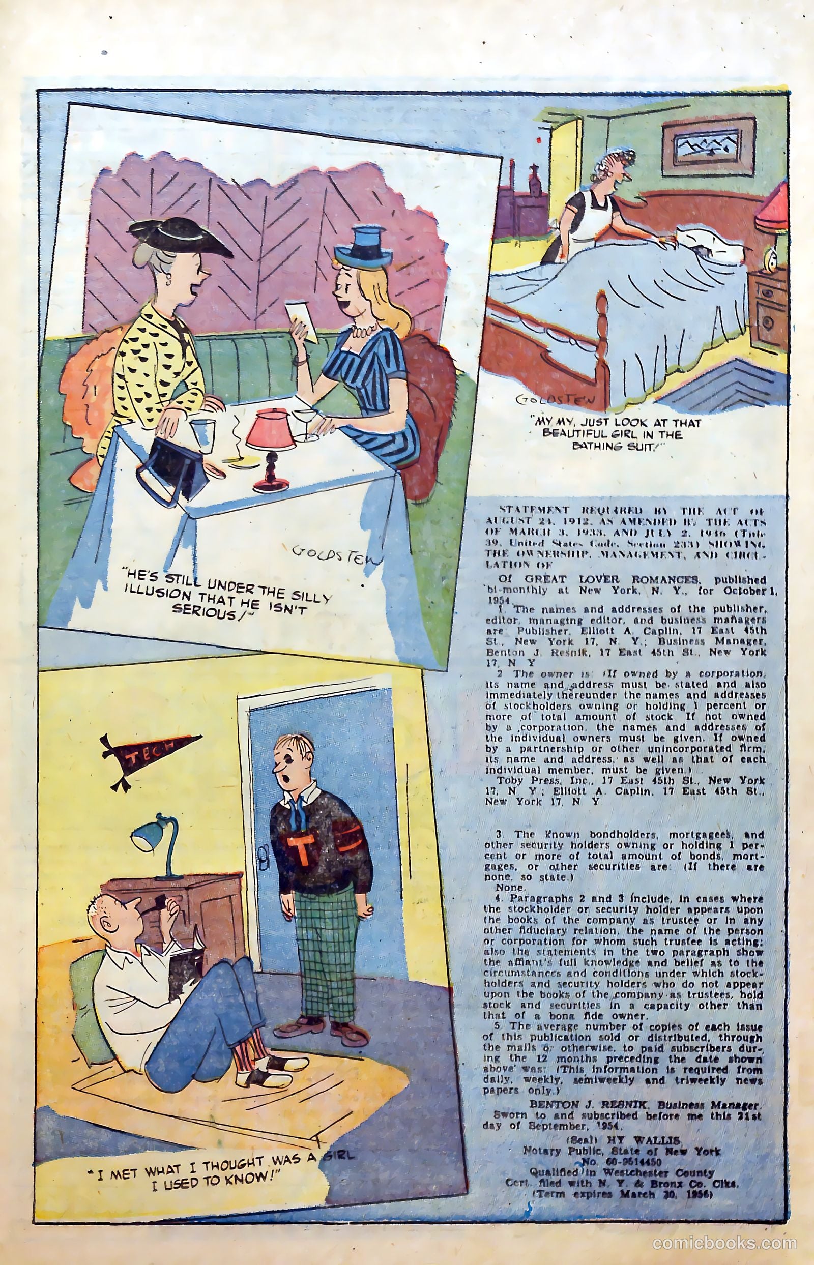 Great Lover Romances #21 (1955) — page 21 of 36