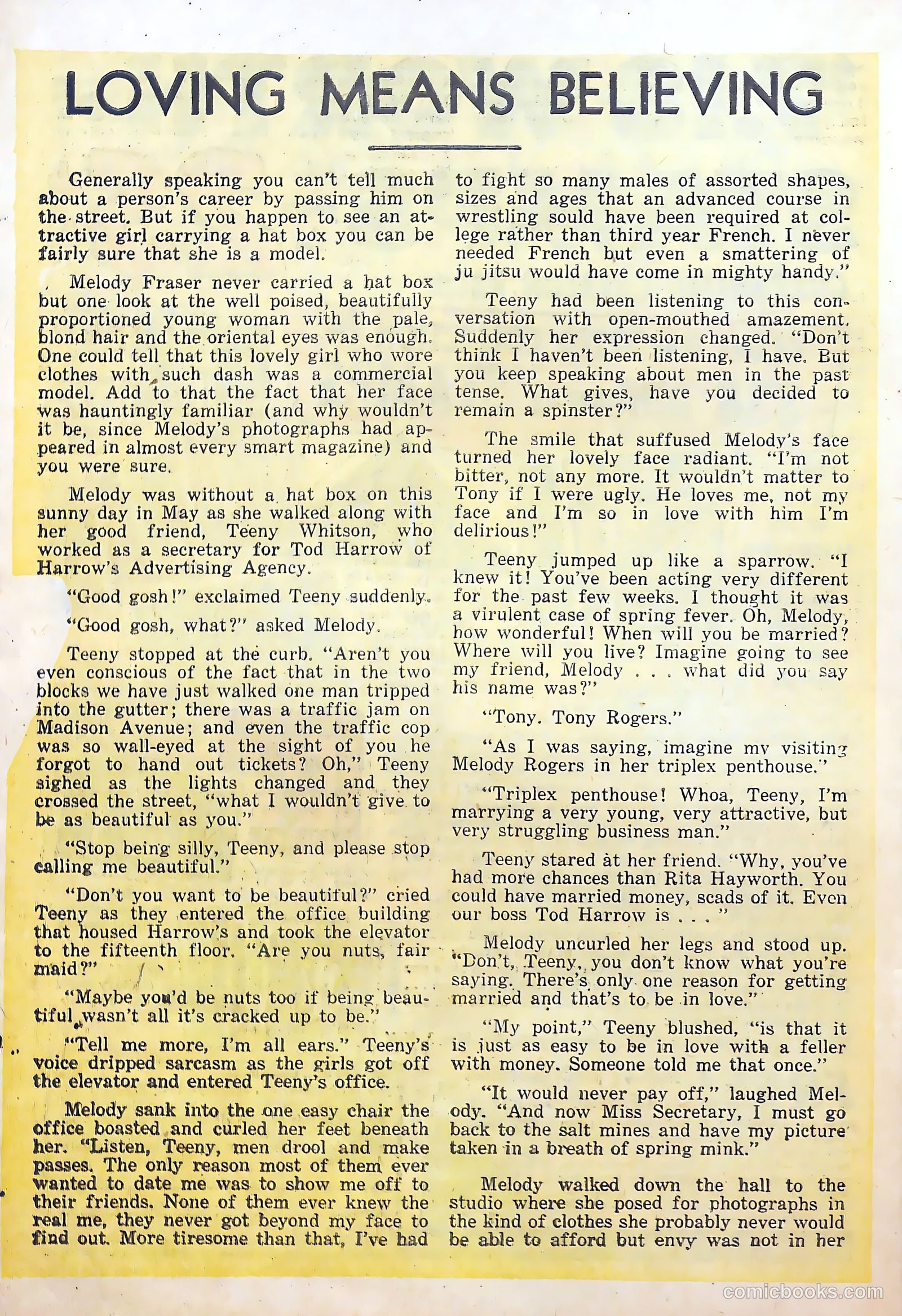 Great Lover Romances #21 (1955) — page 32 of 36