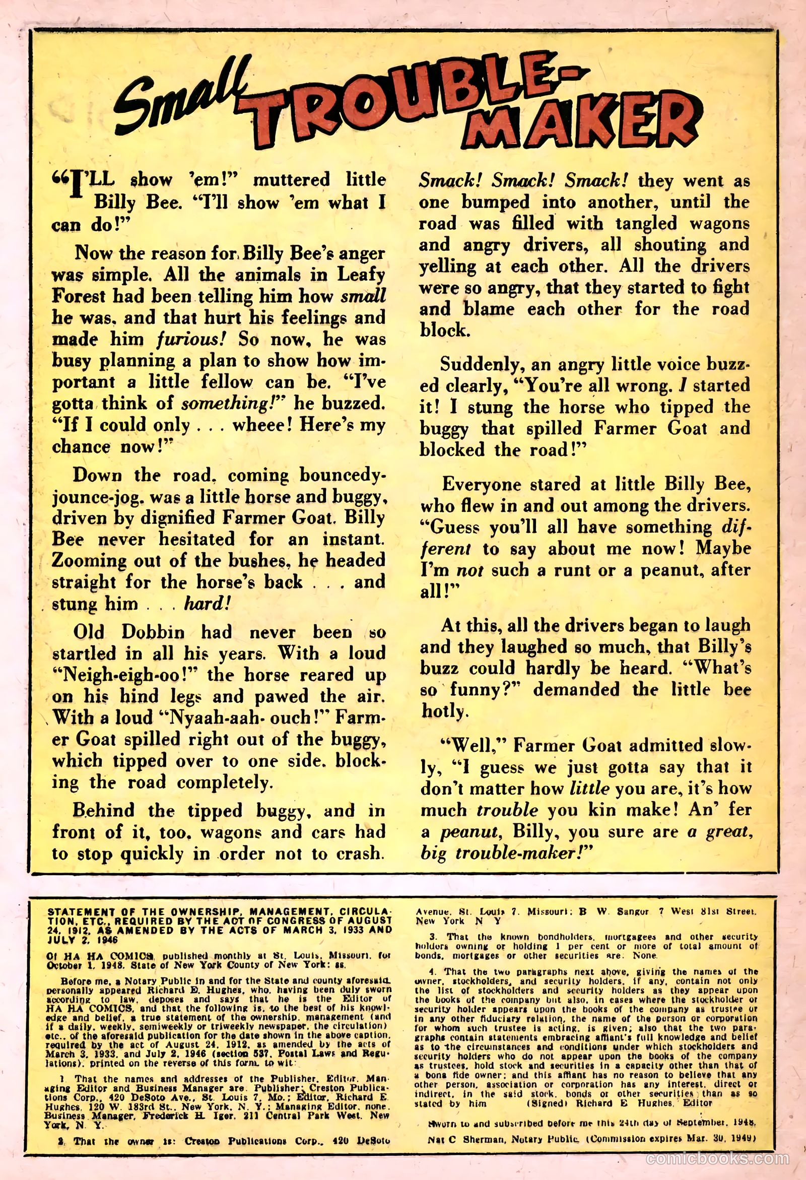 Ha Ha Comics #62 (1949, Creston Publications Corp.) — page 40 of 52