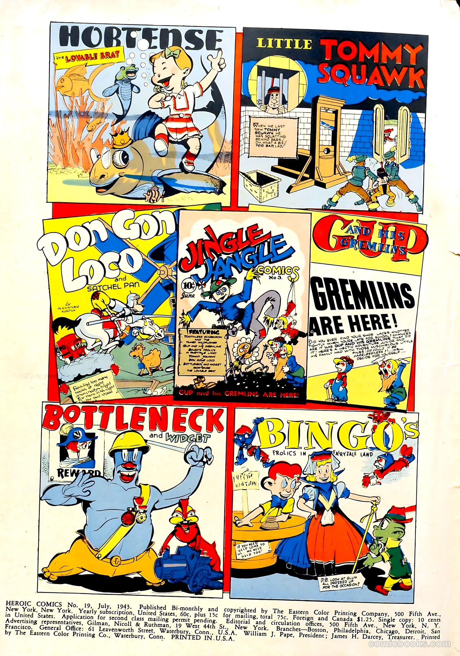 Heroic Comics #19 (1943, The Eastern Color Printing Company) — page 2 of 69