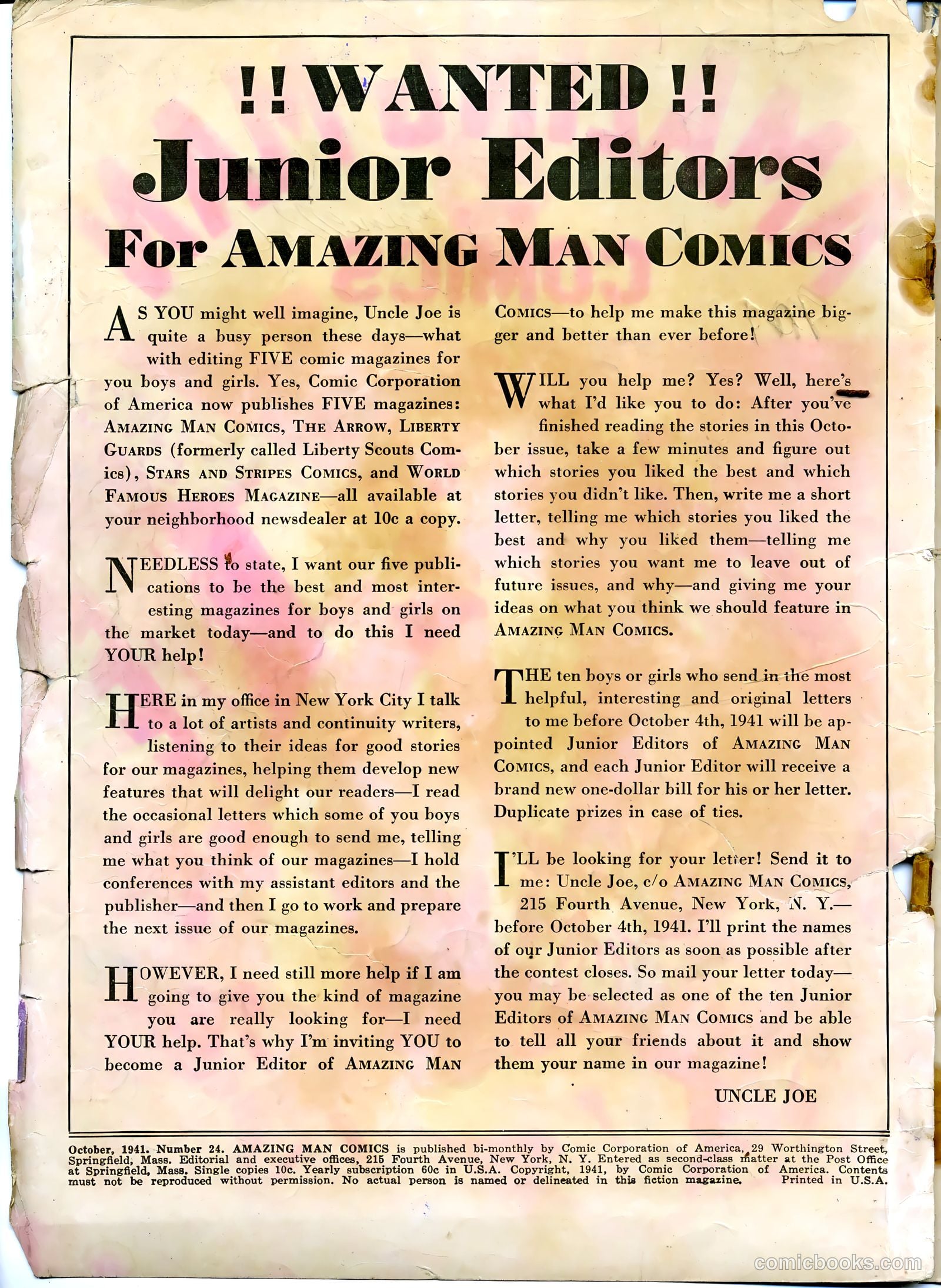 Amazing Man Comics #6 (1939) — page 2
