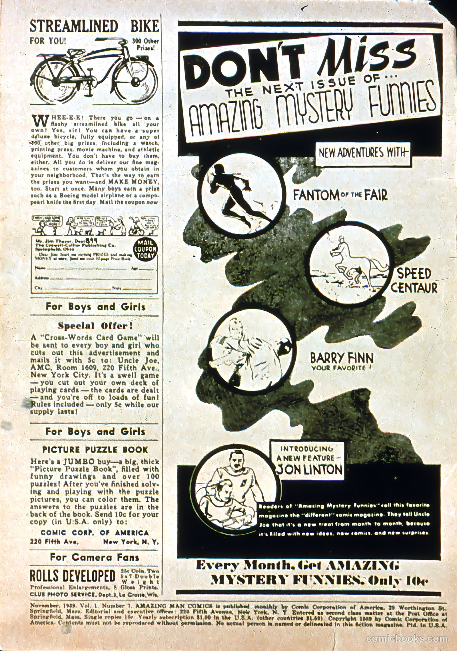Amazing Man Comics #7 (1939) — page 3