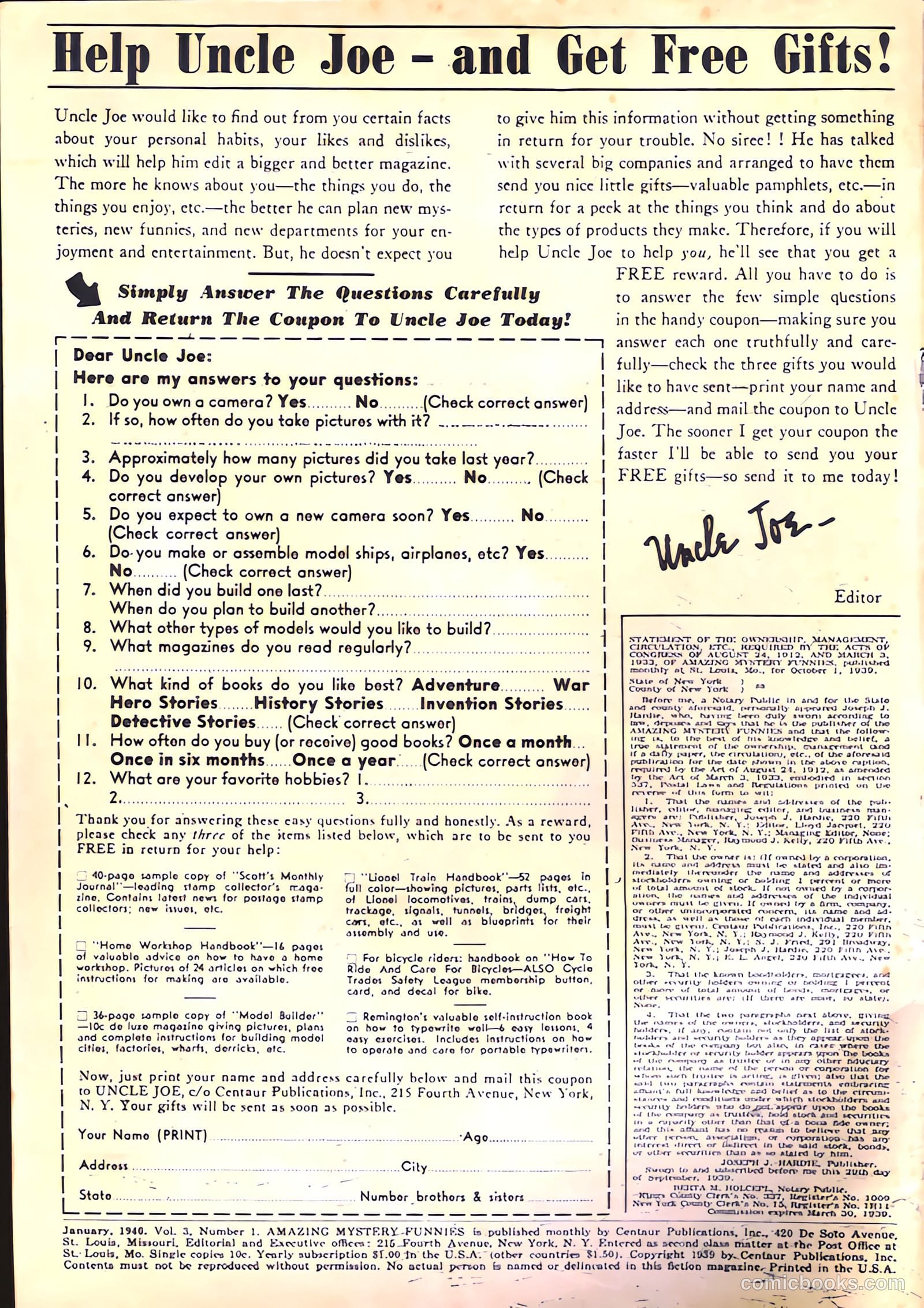 Amazing Mystery Funnies #1 (1938, Centaur) — page 2 of 68