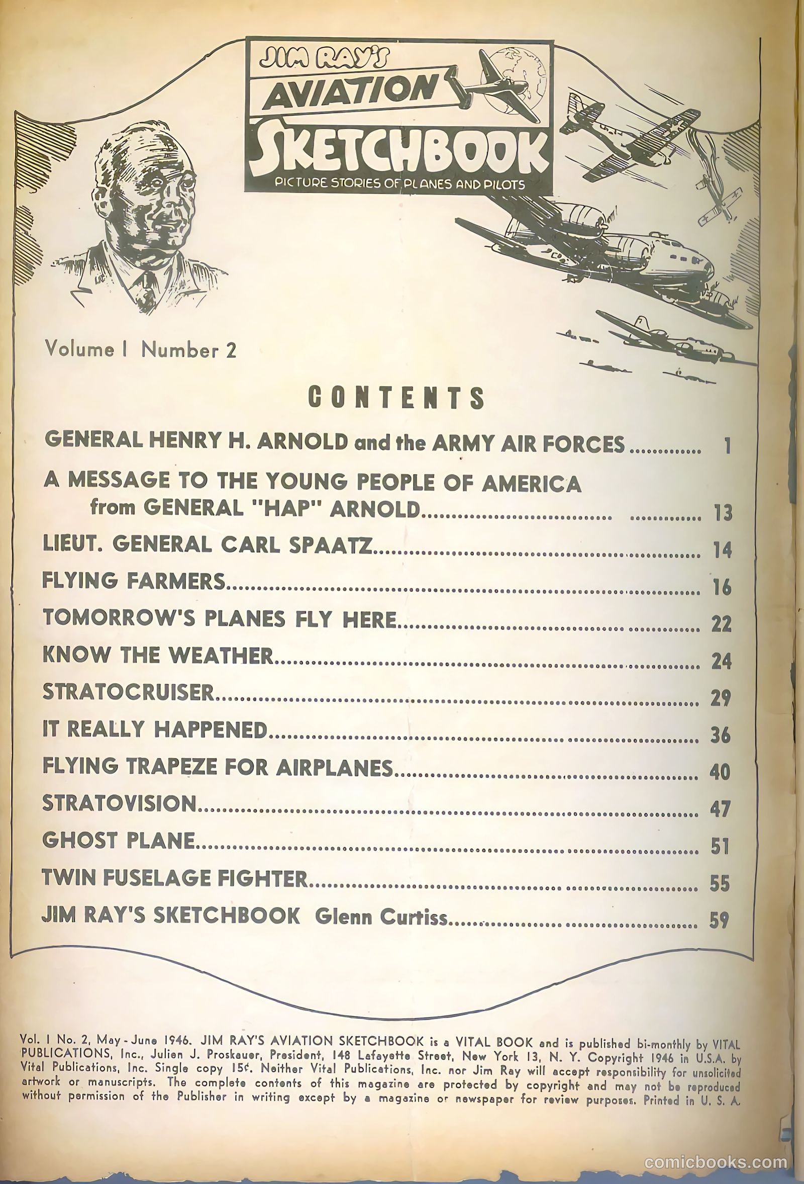 Jim Ray's Aviation Sketchbook #2 (1946, Vital Publications) — page 2 of 66
