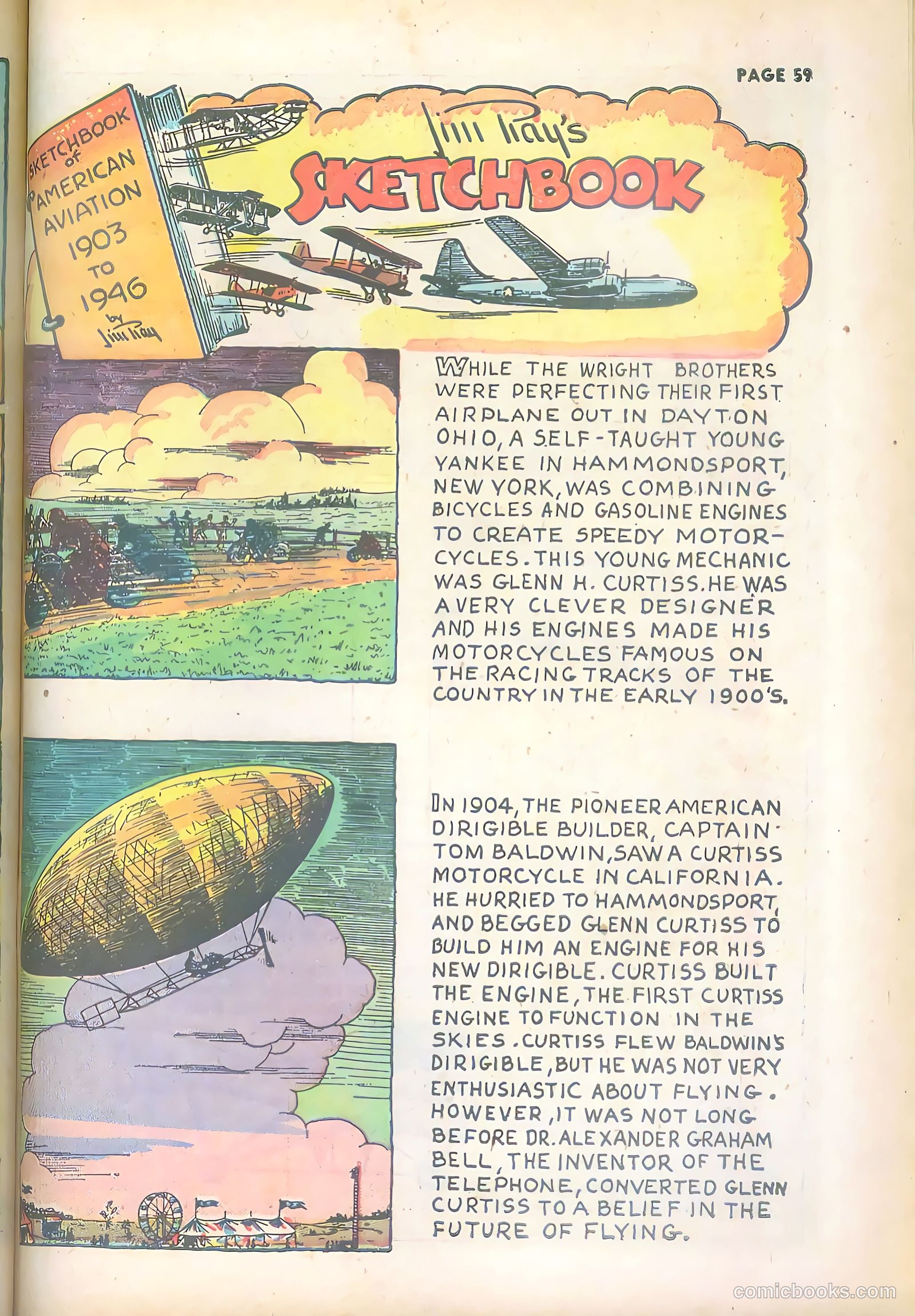 Jim Ray's Aviation Sketchbook #2 (1946, Vital Publications) — page 59 of 66