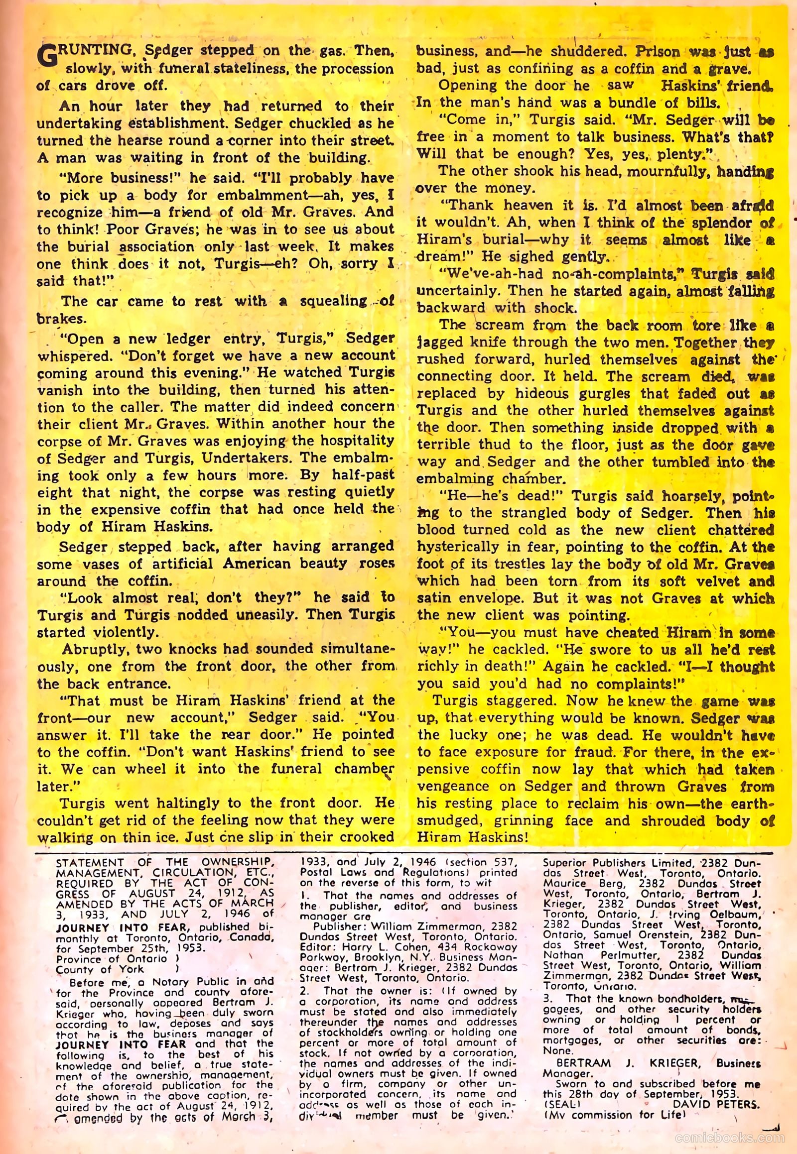 Journey into Fear #18 (1954) — page 19