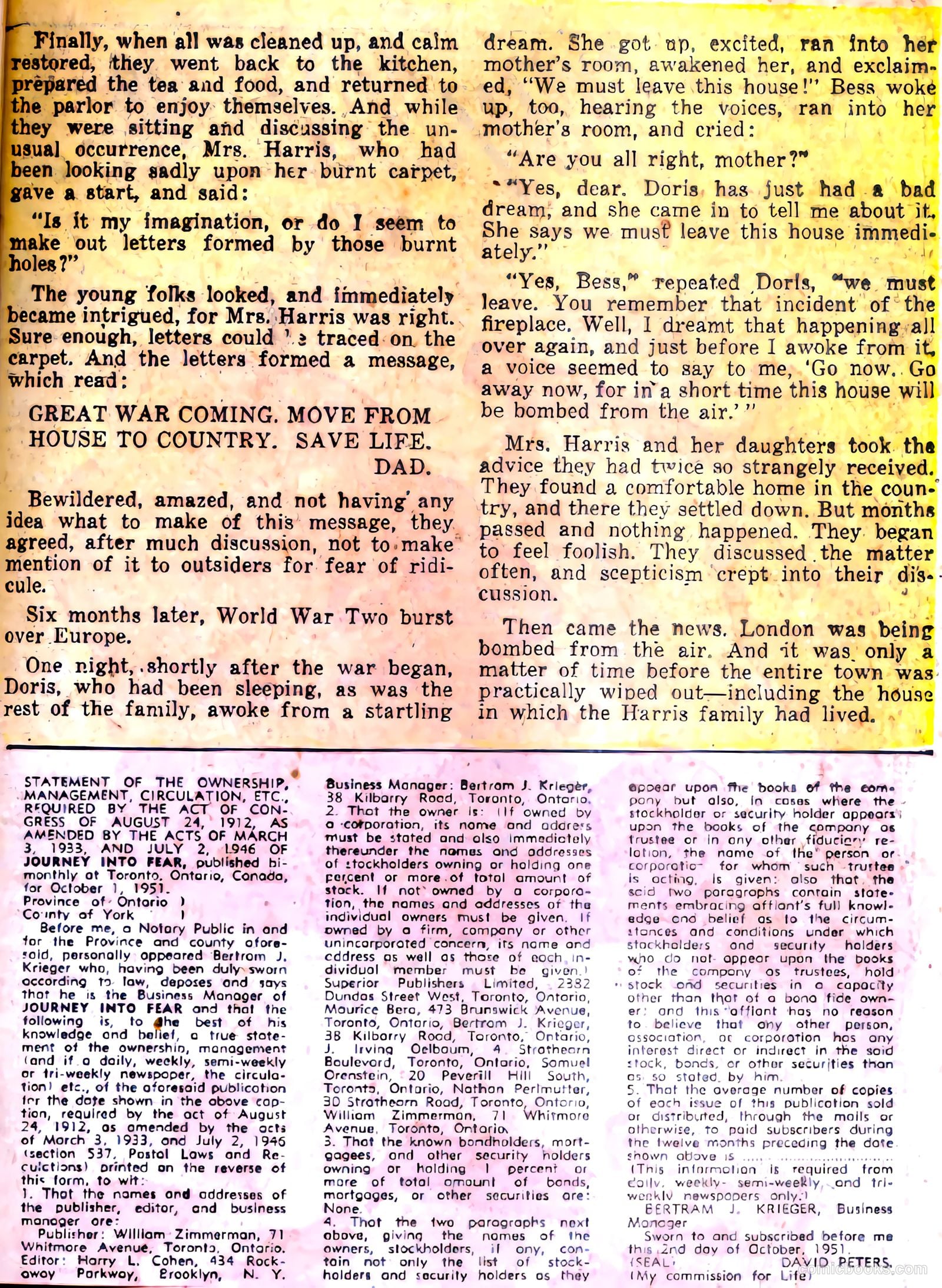 Journey into Fear #6 (1952) — page 19