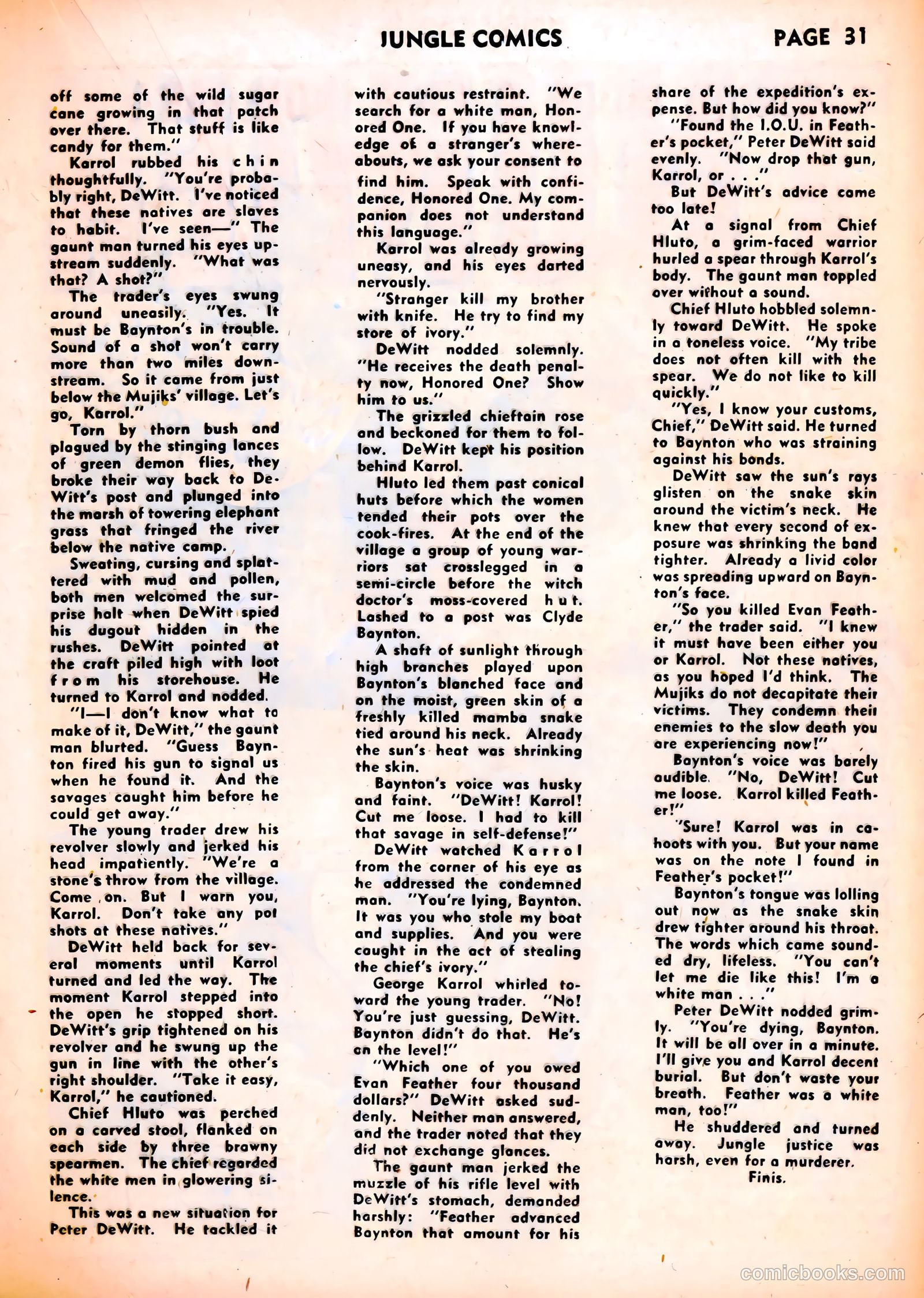 Jungle Comics #37 (1943, Fiction House) — page 33 of 68